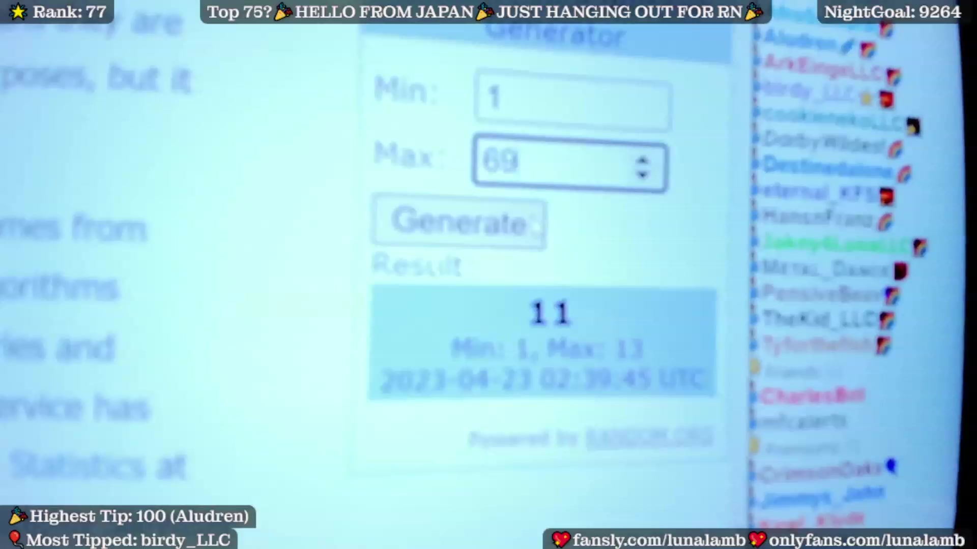 Gallery image thumbnail from LunaLamb's myfreecams stream on, 04/23/2023, 03:11 image 9 of 20