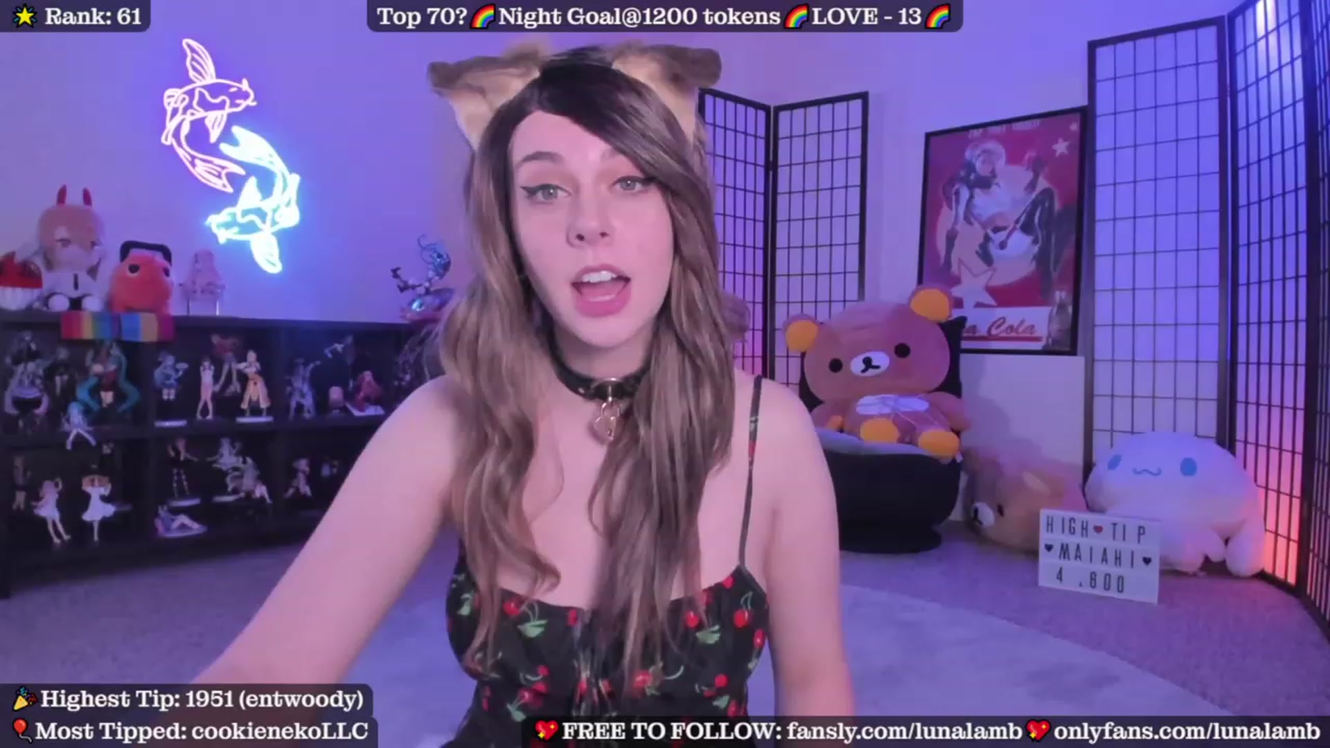 Gallery image thumbnail from LunaLamb's myfreecams stream on, 09/07/2023, 05:07 image 17 of 20