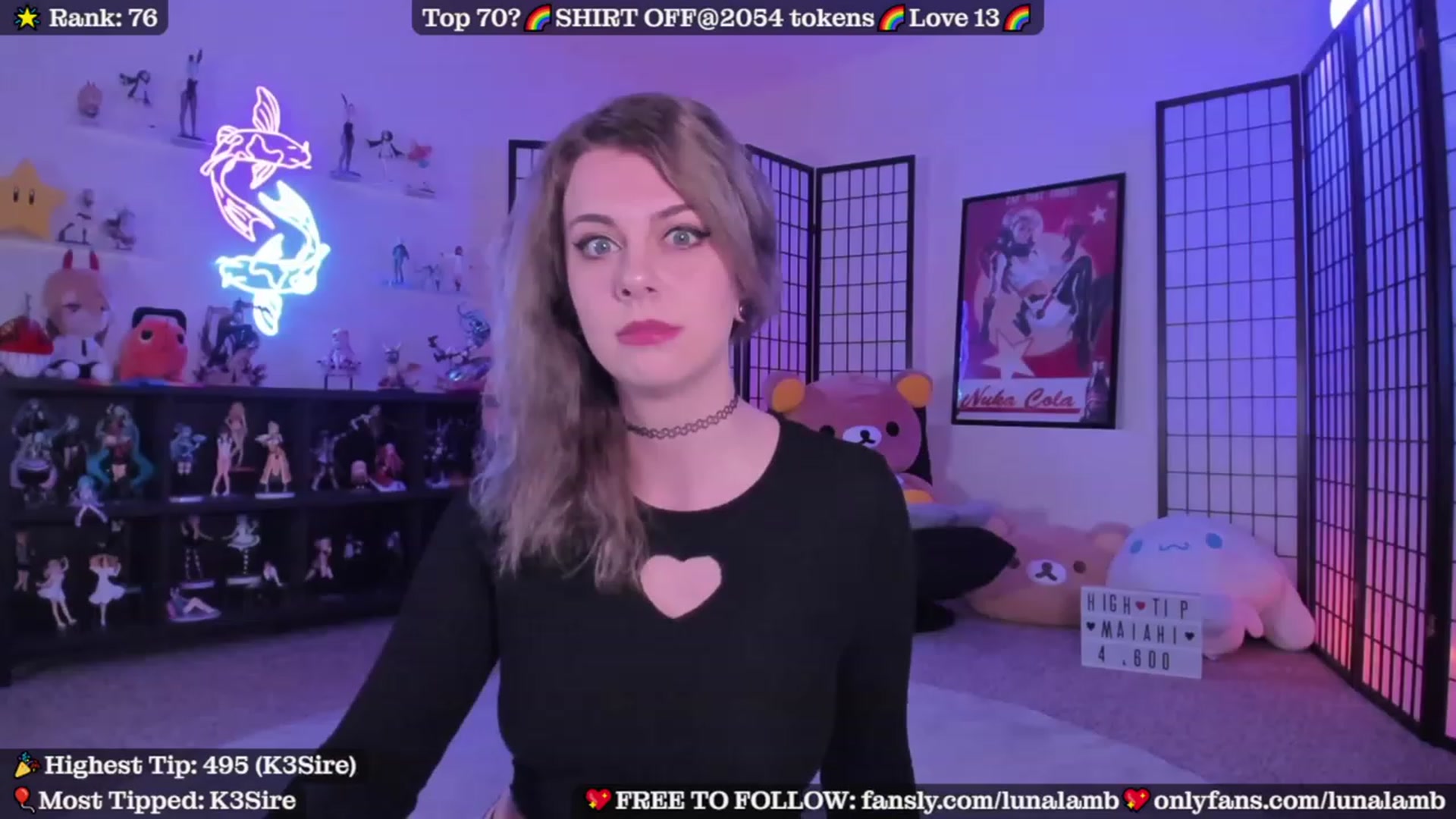 Gallery image thumbnail from LunaLamb's myfreecams stream on, 09/12/2023, 04:37 image 3 of 20
