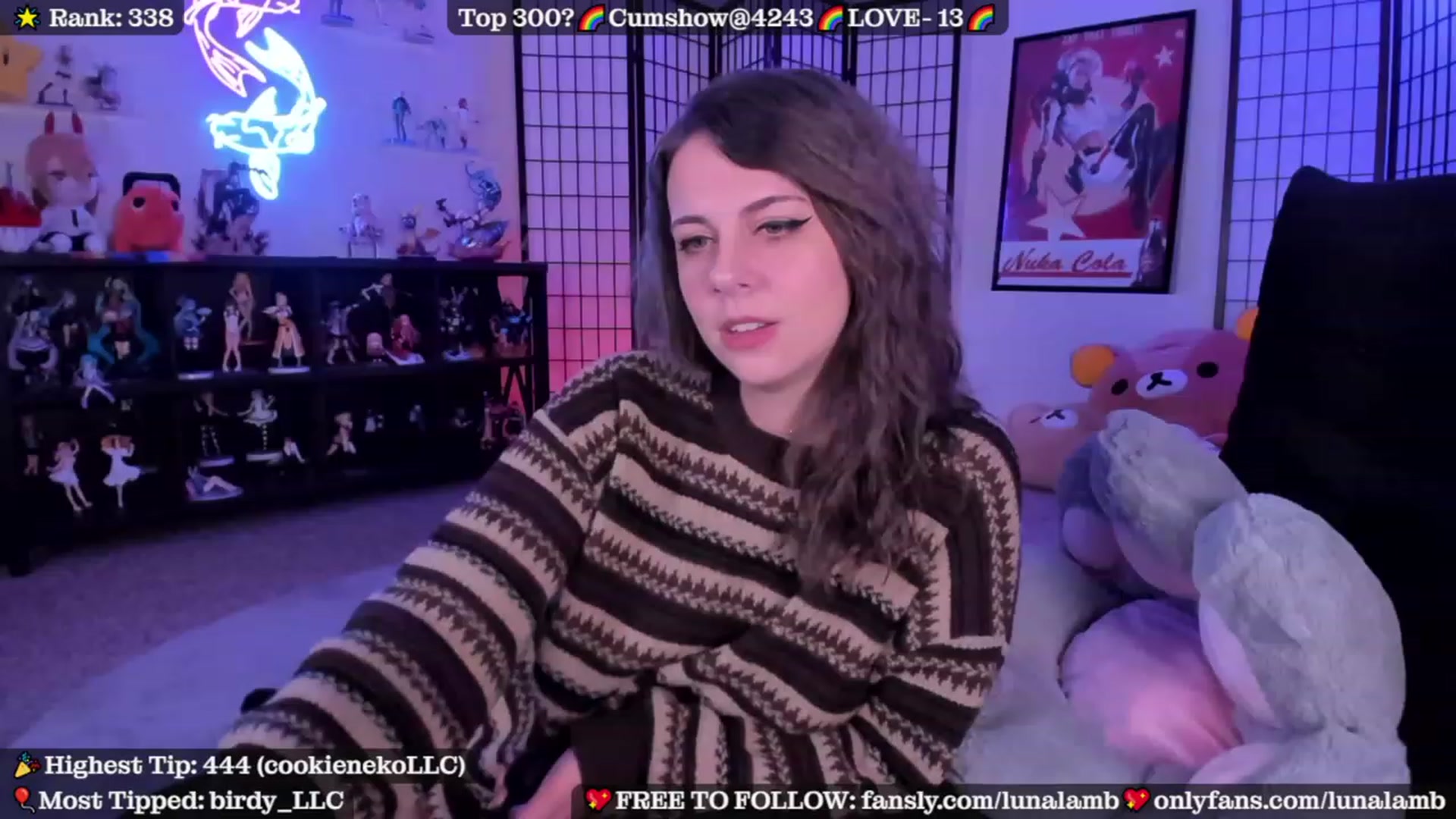 Gallery image thumbnail from LunaLamb's myfreecams stream on, 10/04/2023, 05:19 image 20 of 20