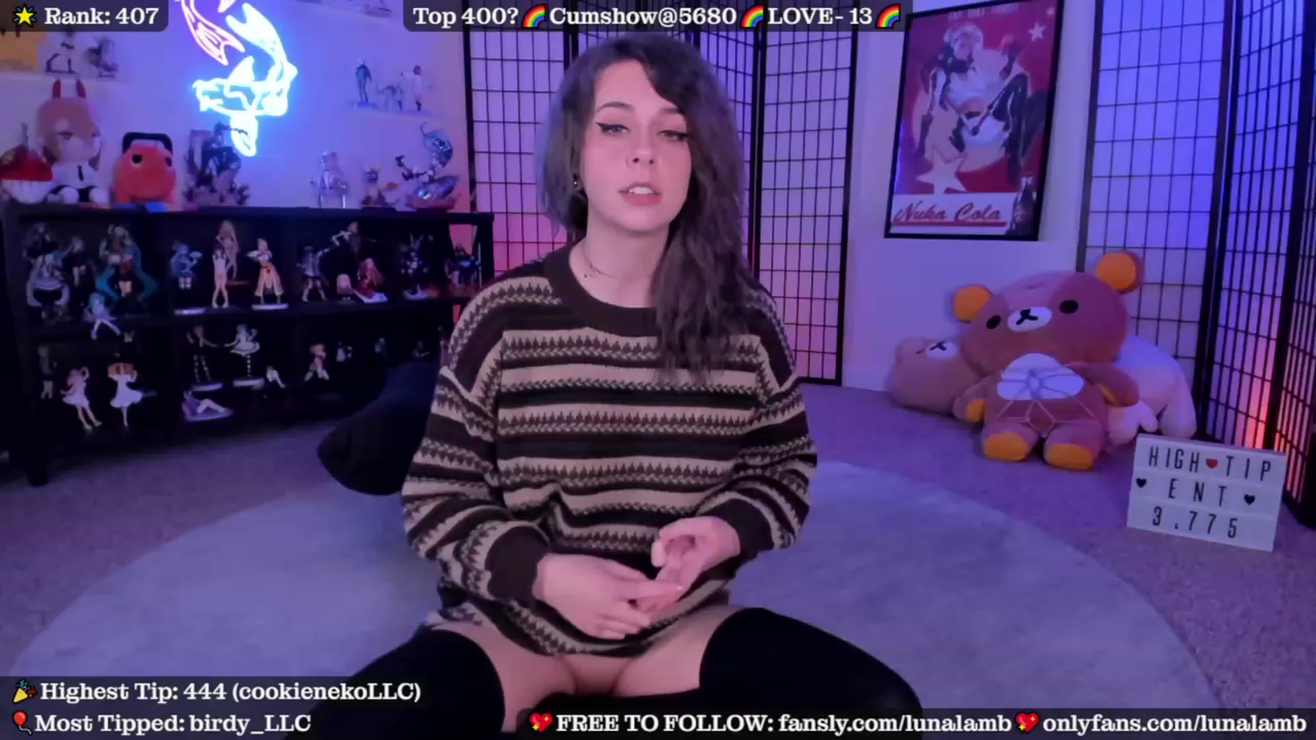 Gallery image thumbnail from LunaLamb's myfreecams stream on, 10/04/2023, 05:19 image 15 of 20