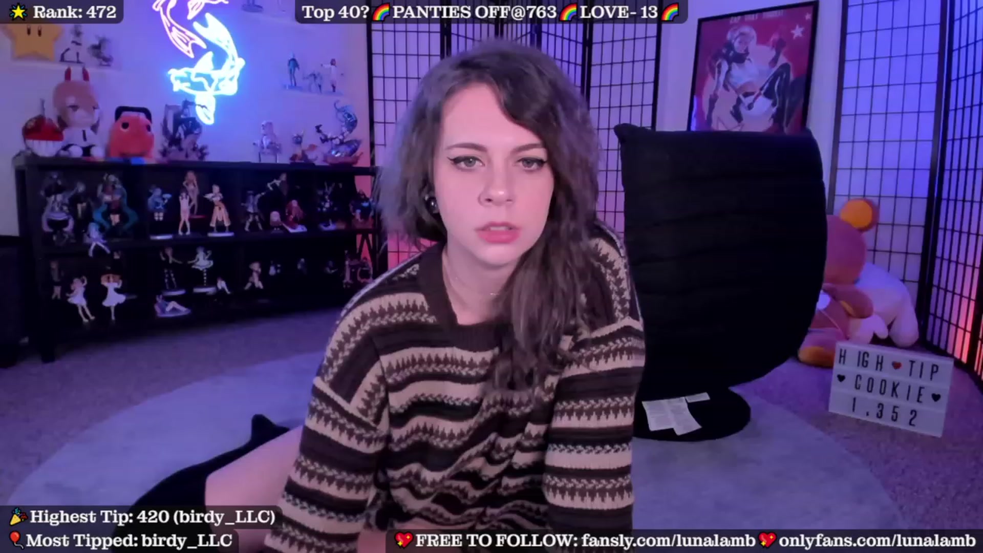 Gallery image thumbnail from LunaLamb's myfreecams stream on, 10/04/2023, 05:19 image 7 of 20