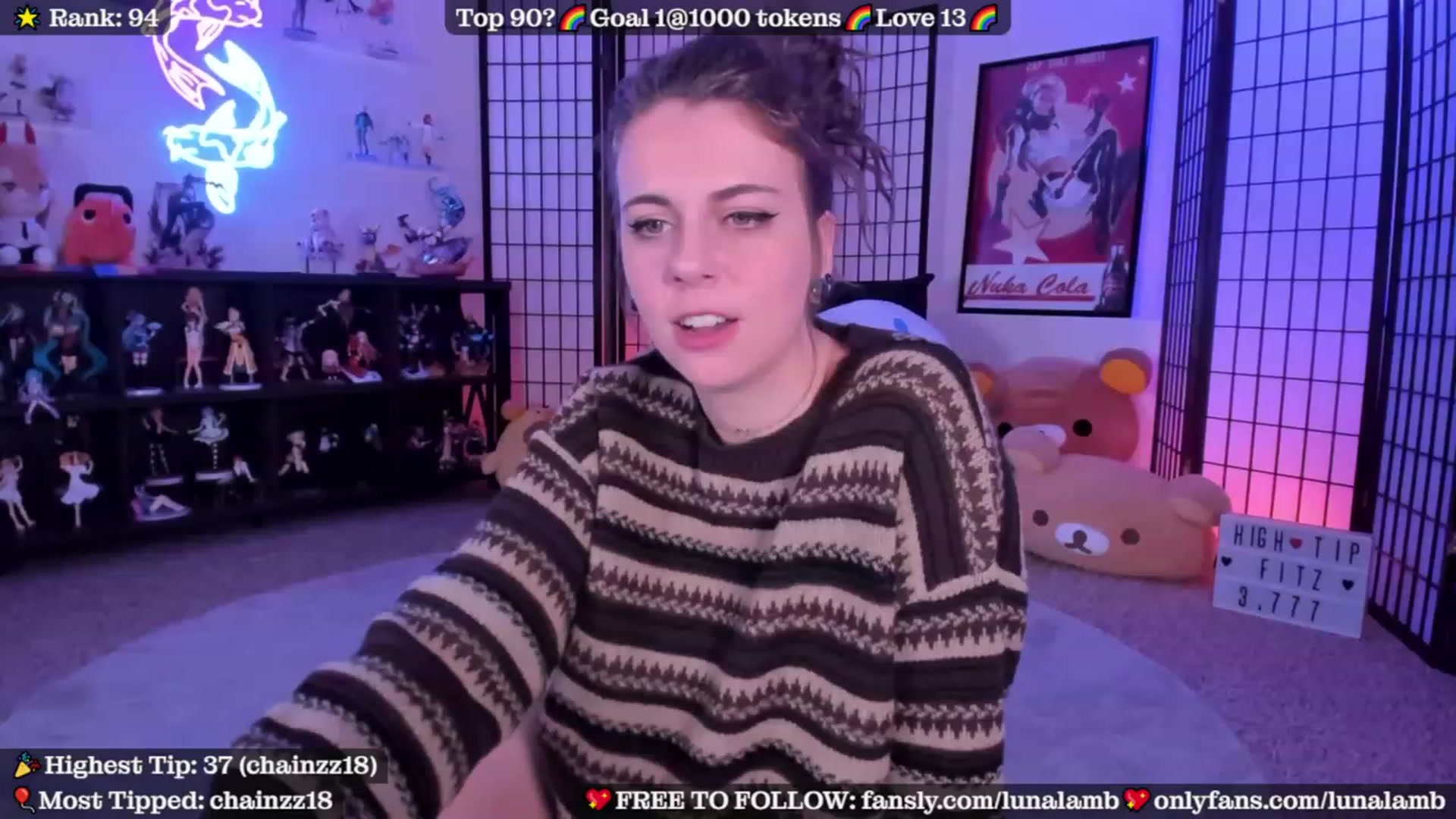 Gallery image thumbnail from LunaLamb's myfreecams stream on, 10/16/2023, 03:05 image 3 of 20
