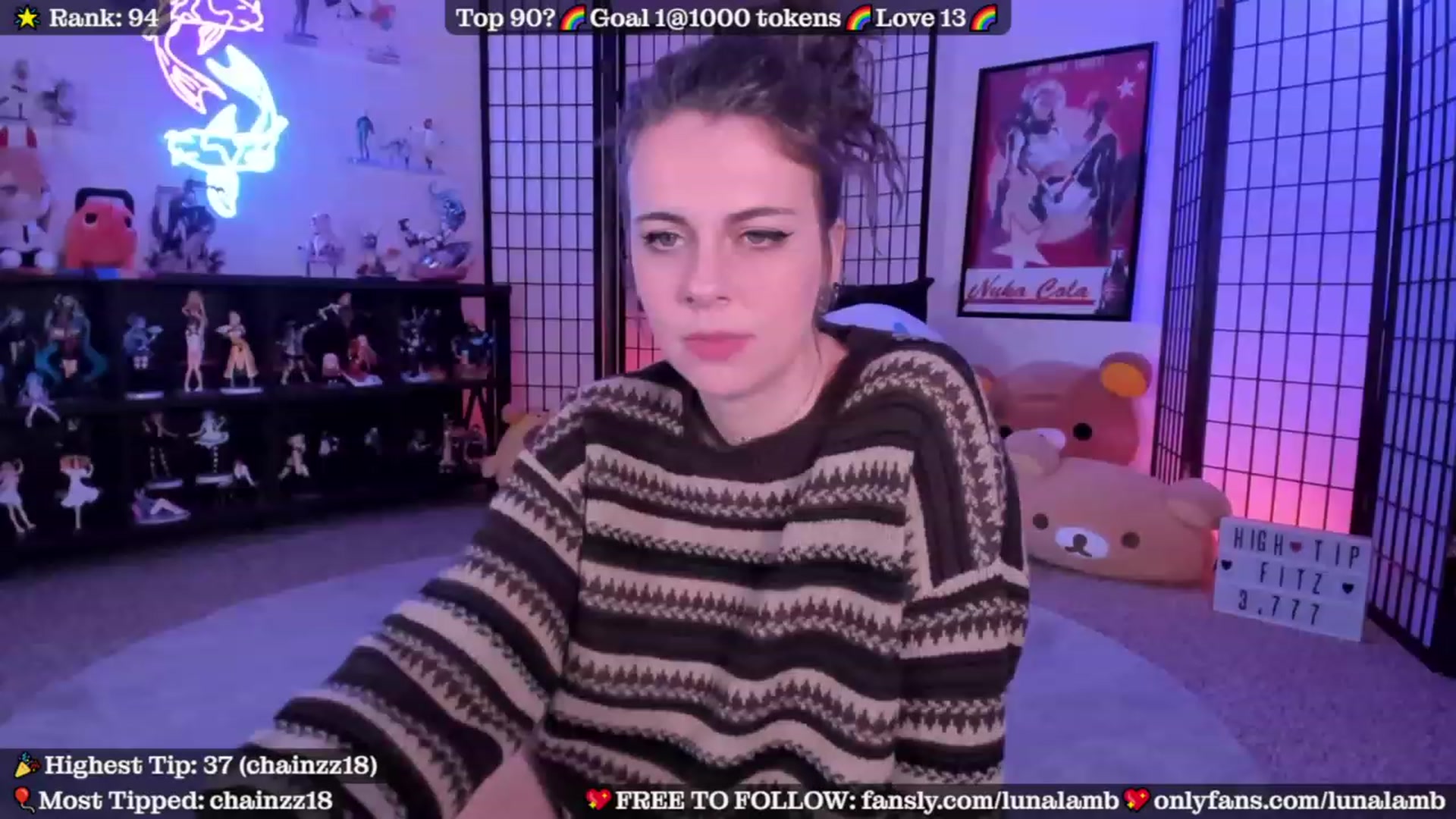 Gallery image thumbnail from LunaLamb's myfreecams stream on, 10/16/2023, 03:05 image 2 of 20