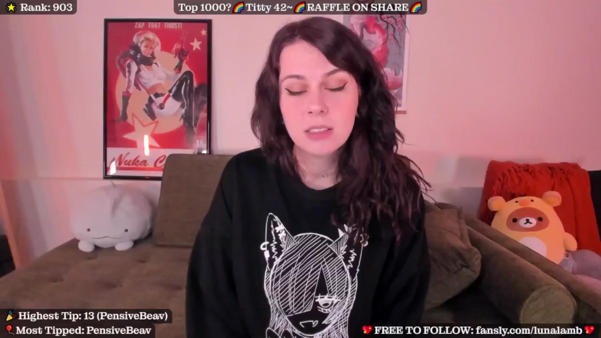 Gallery image thumbnail from LunaLamb's myfreecams stream on, 12/14/2024, 04:56 image 1 of 20