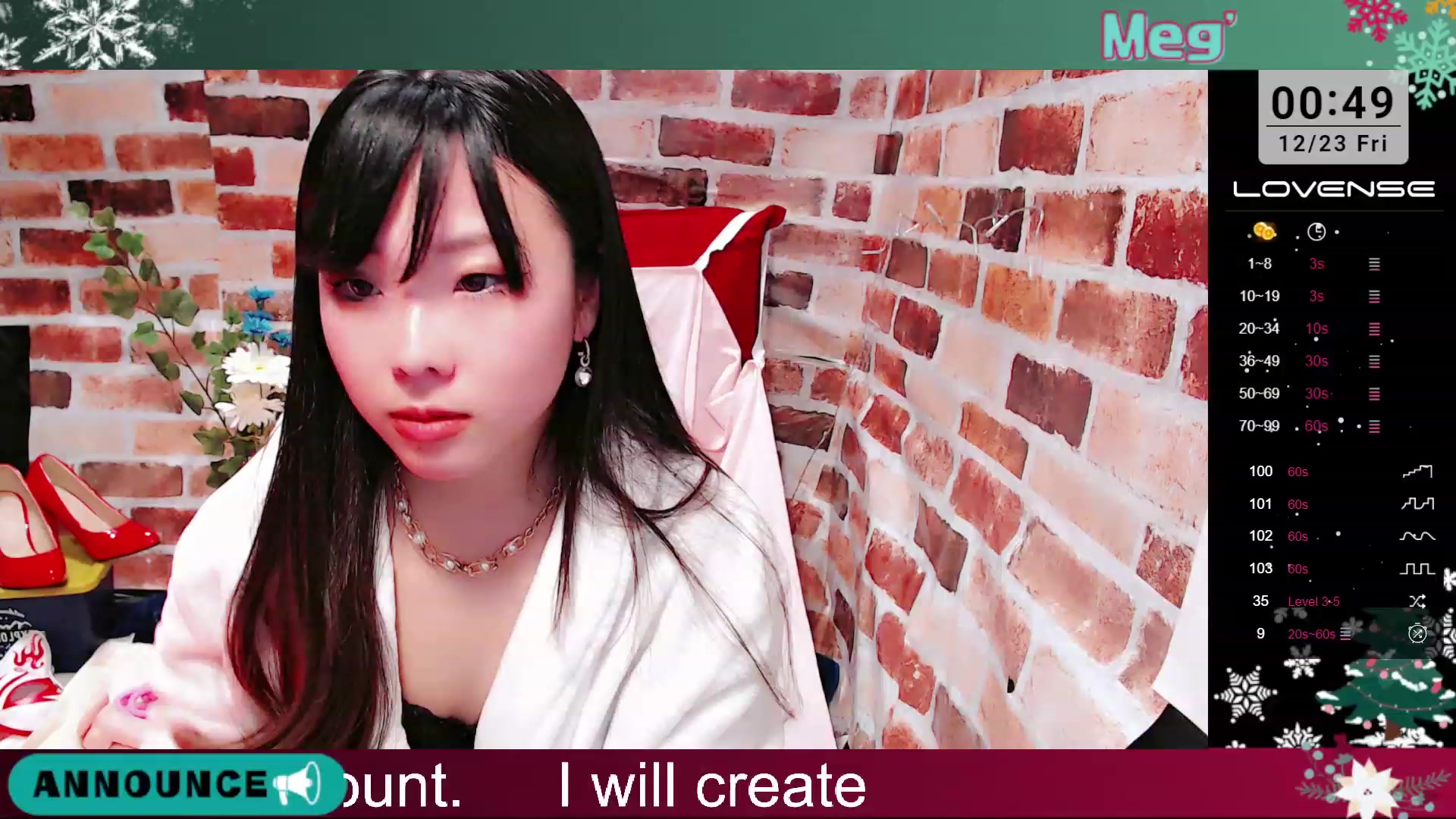 Gallery image thumbnail from Meg_s2's myfreecams stream on, 12/23/2022, 09:25 image 4 of 20