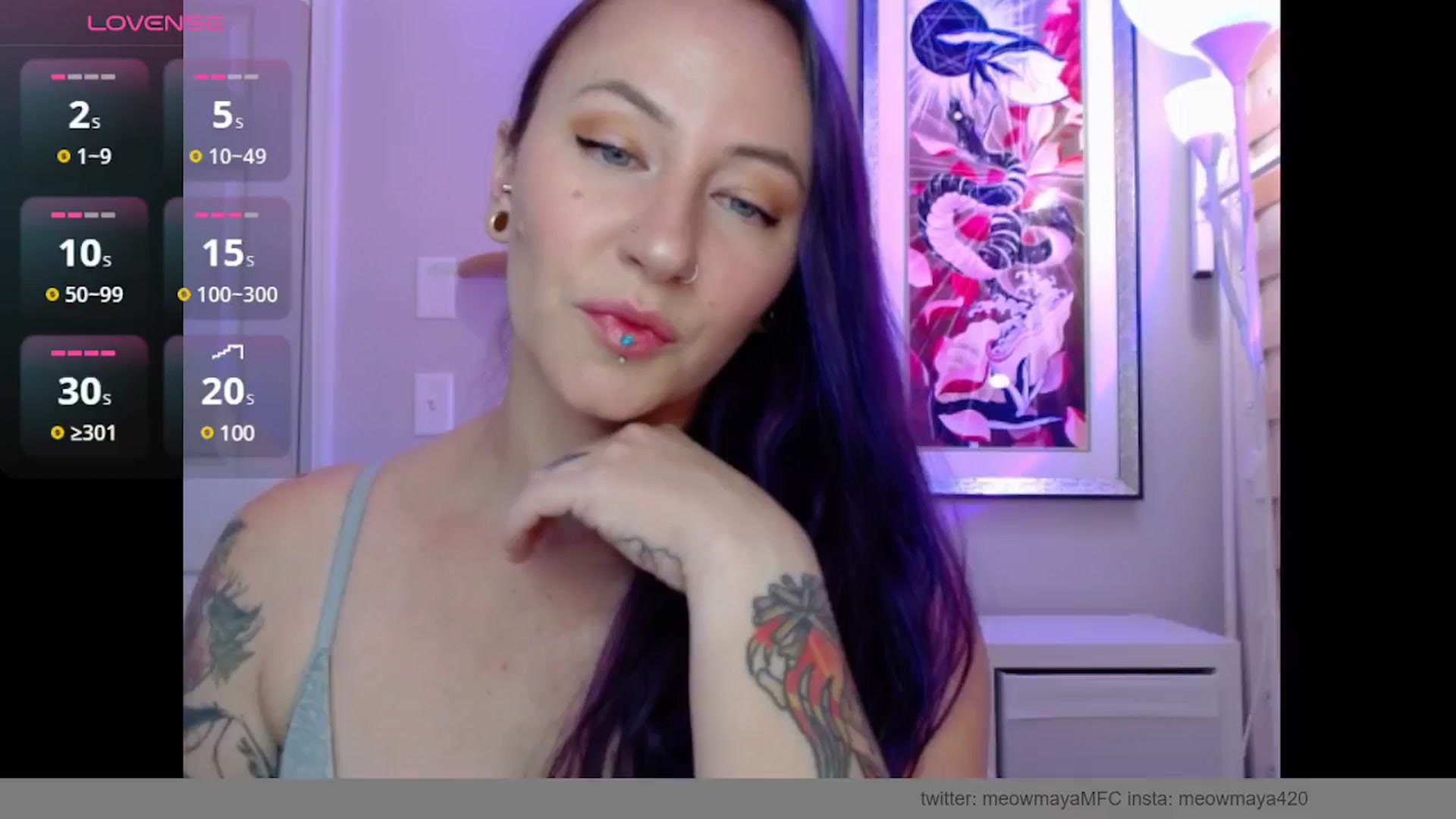 Gallery image thumbnail from MeowMaya's myfreecams stream on, 10/21/2024, 15:07 image 16 of 20