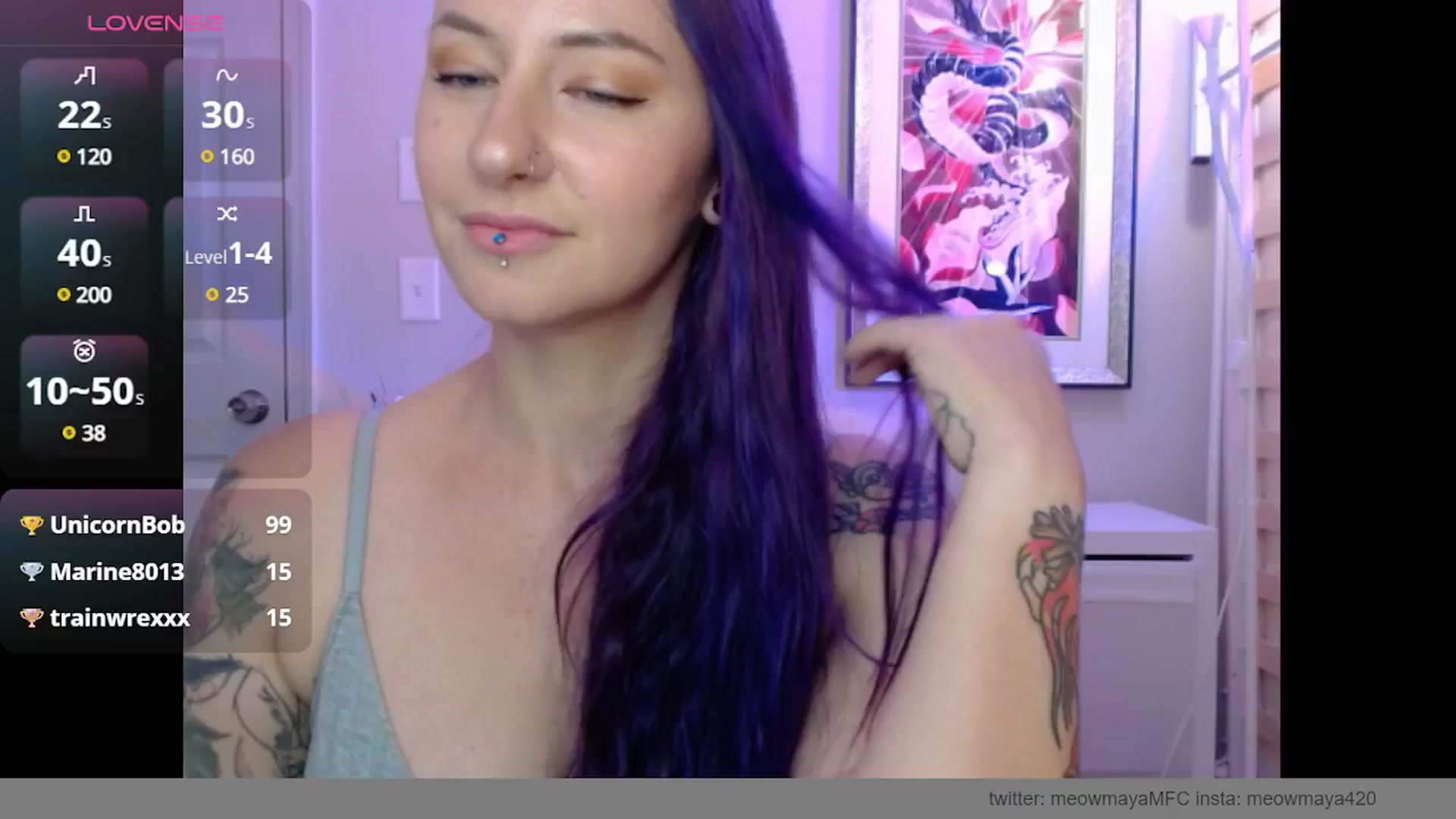 Gallery image thumbnail from MeowMaya's myfreecams stream on, 10/21/2024, 17:09 image 1 of 20