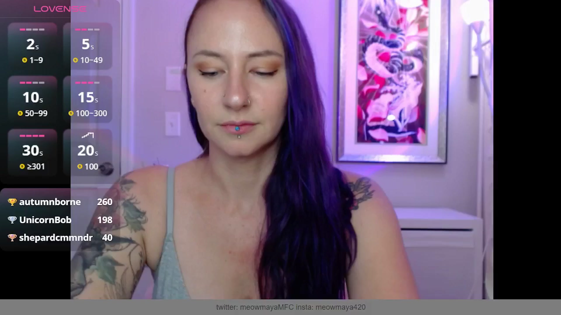 Gallery image thumbnail from MeowMaya's myfreecams stream on, 10/21/2024, 17:51 image 9 of 20