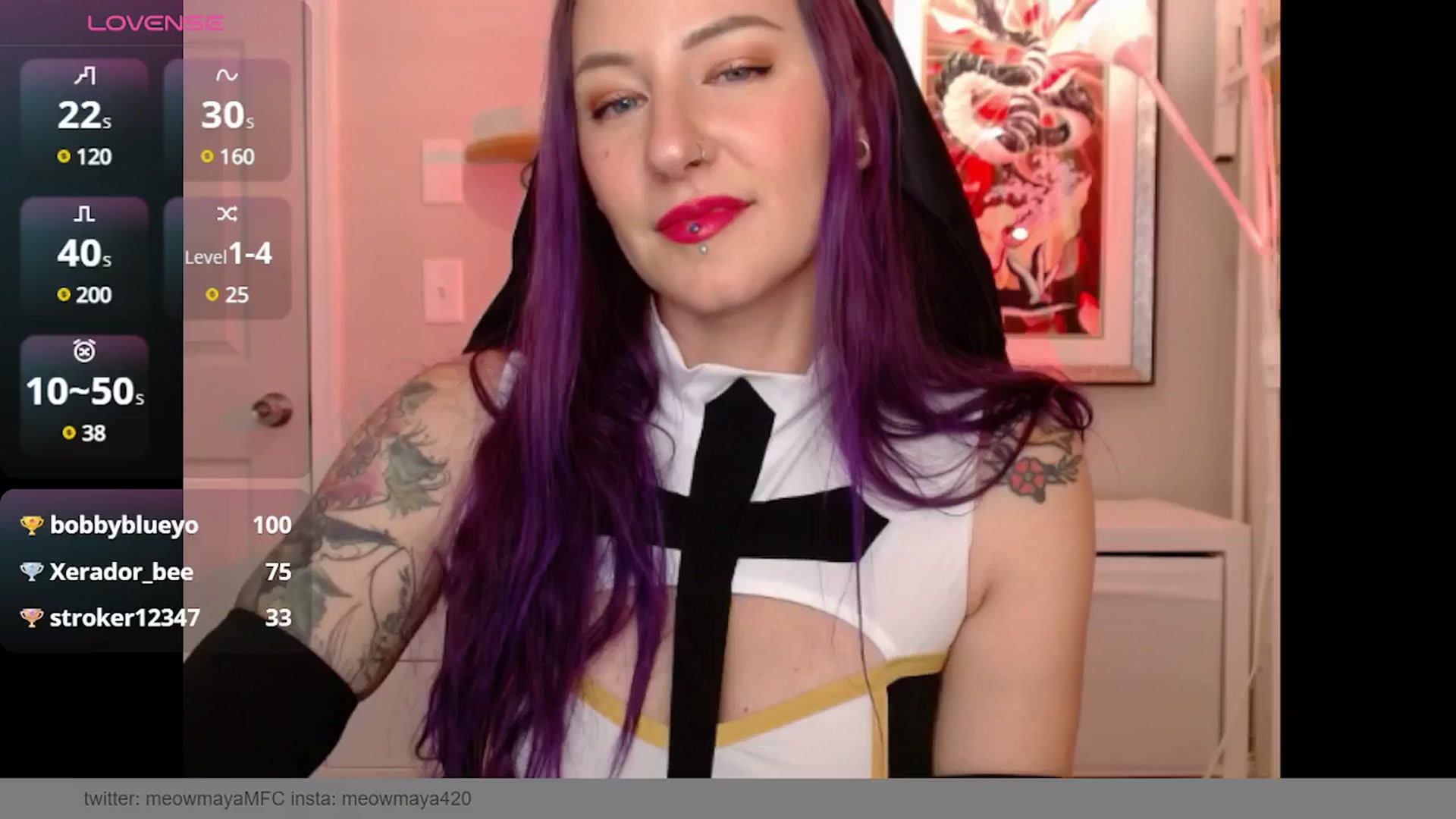 Gallery image thumbnail from MeowMaya's myfreecams stream on, 10/28/2024, 20:14 image 1 of 20