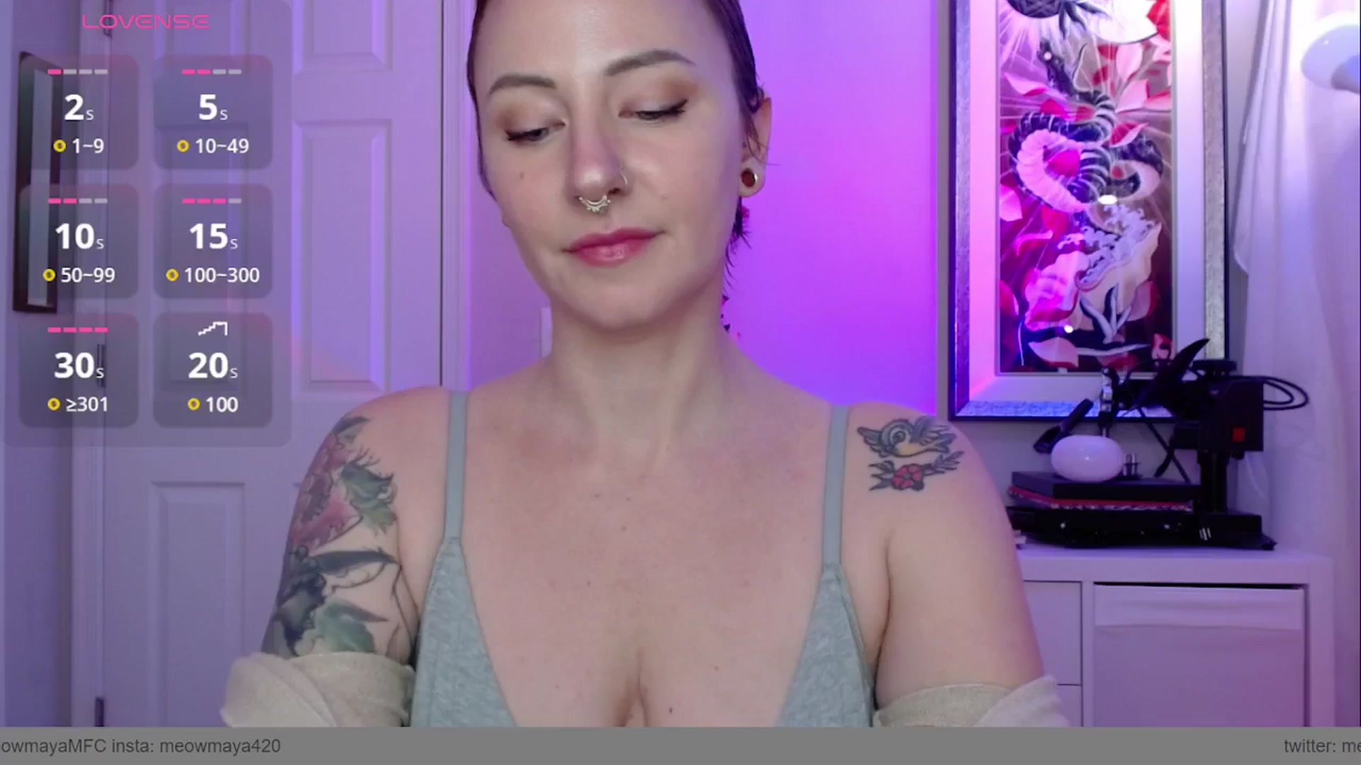 Gallery image thumbnail from MeowMaya's myfreecams stream on, 03/24/2025, 20:01 image 17 of 20