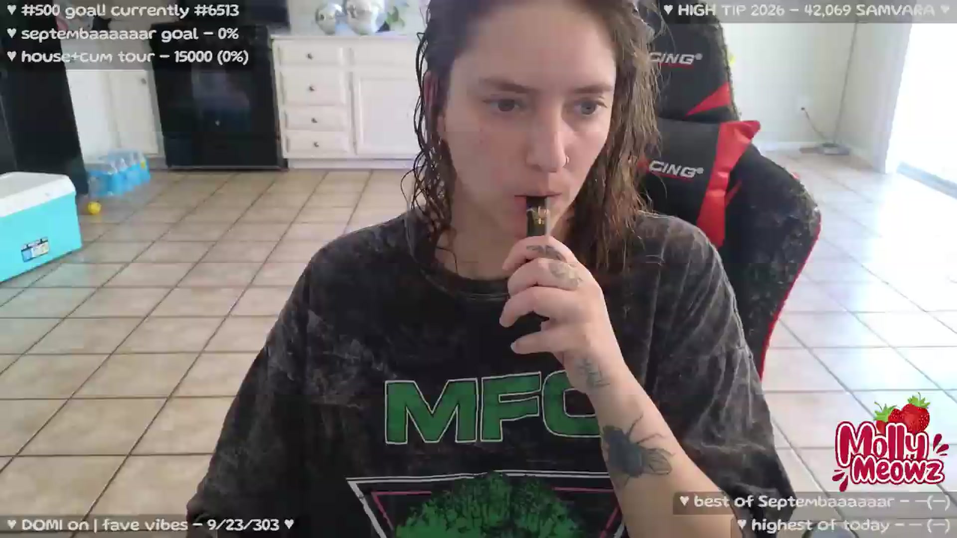 Gallery image thumbnail from Meowz's myfreecams stream on, 09/05/2026, 24:04 image 1 of 20