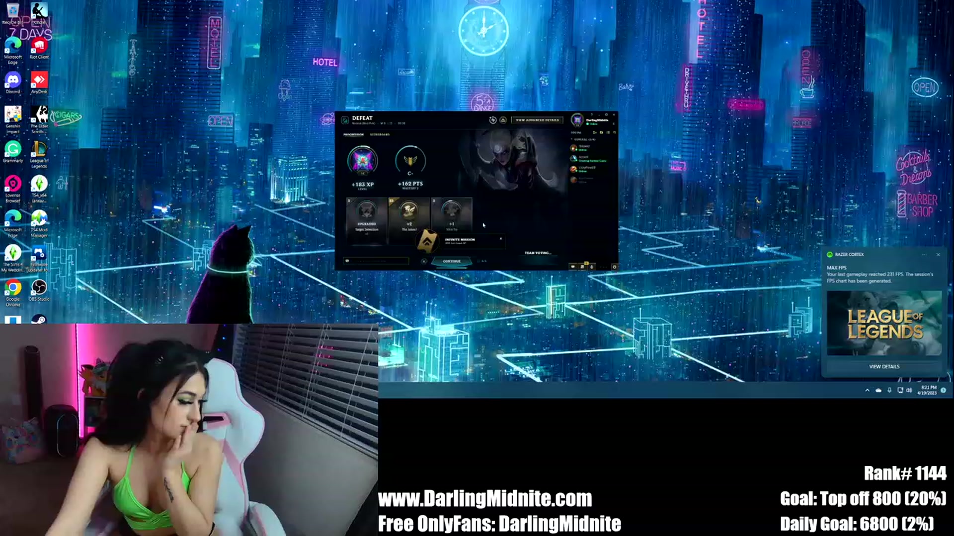 Gallery image thumbnail from MidniteXXX's myfreecams stream on, 04/20/2023, 04:35 image 9 of 20