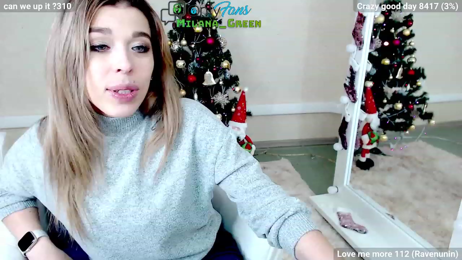 Gallery image thumbnail from MilanaGreen's myfreecams stream on, 12/26/2022, 12:13 image 10 of 20