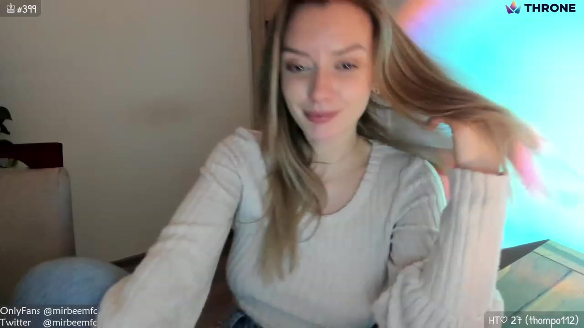 Gallery image thumbnail from MirBee's myfreecams stream on, 01/31/2023, 24:19 image 4 of 20