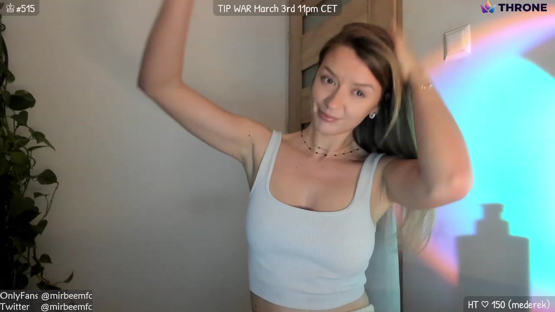 Gallery image thumbnail from MirBee's myfreecams stream on, 02/28/2023, 01:00 image 5 of 20