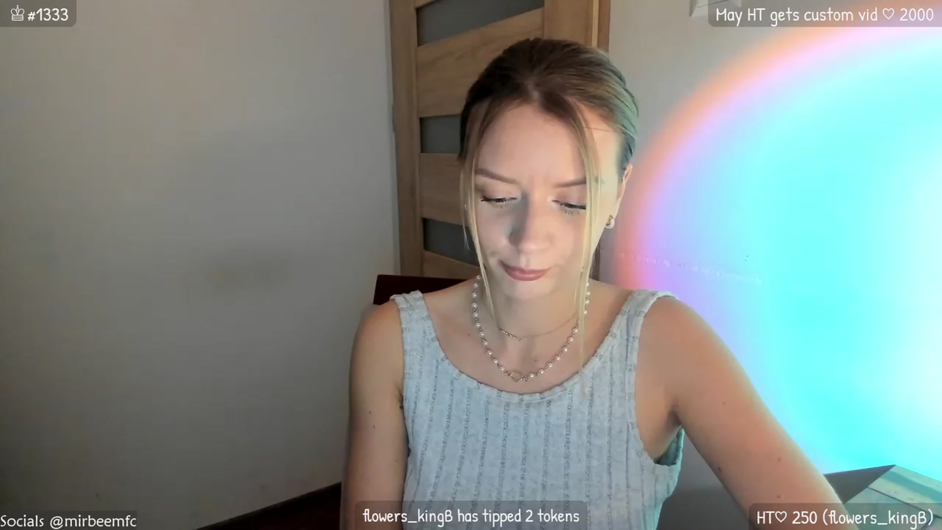 Gallery image thumbnail from MirBee's myfreecams stream on, 05/16/2023, 22:00 image 11 of 20