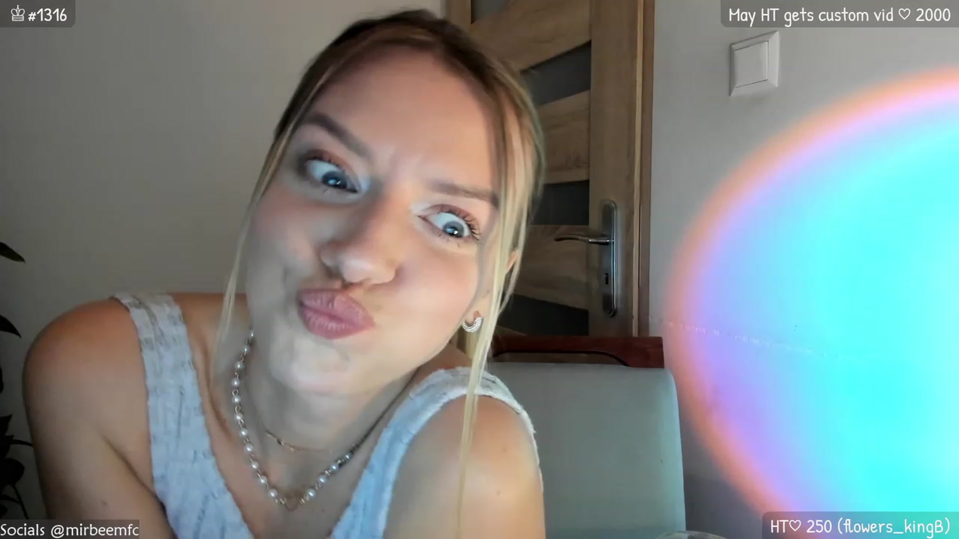 Gallery image thumbnail from MirBee's myfreecams stream on, 05/16/2023, 22:00 image 14 of 20