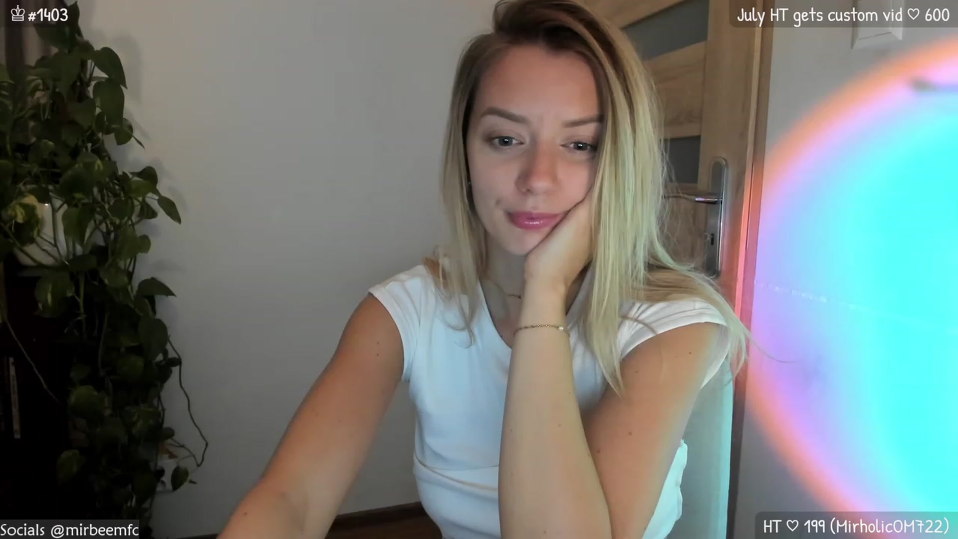 Gallery image thumbnail from MirBee's myfreecams stream on, 07/04/2023, 22:42 image 10 of 20