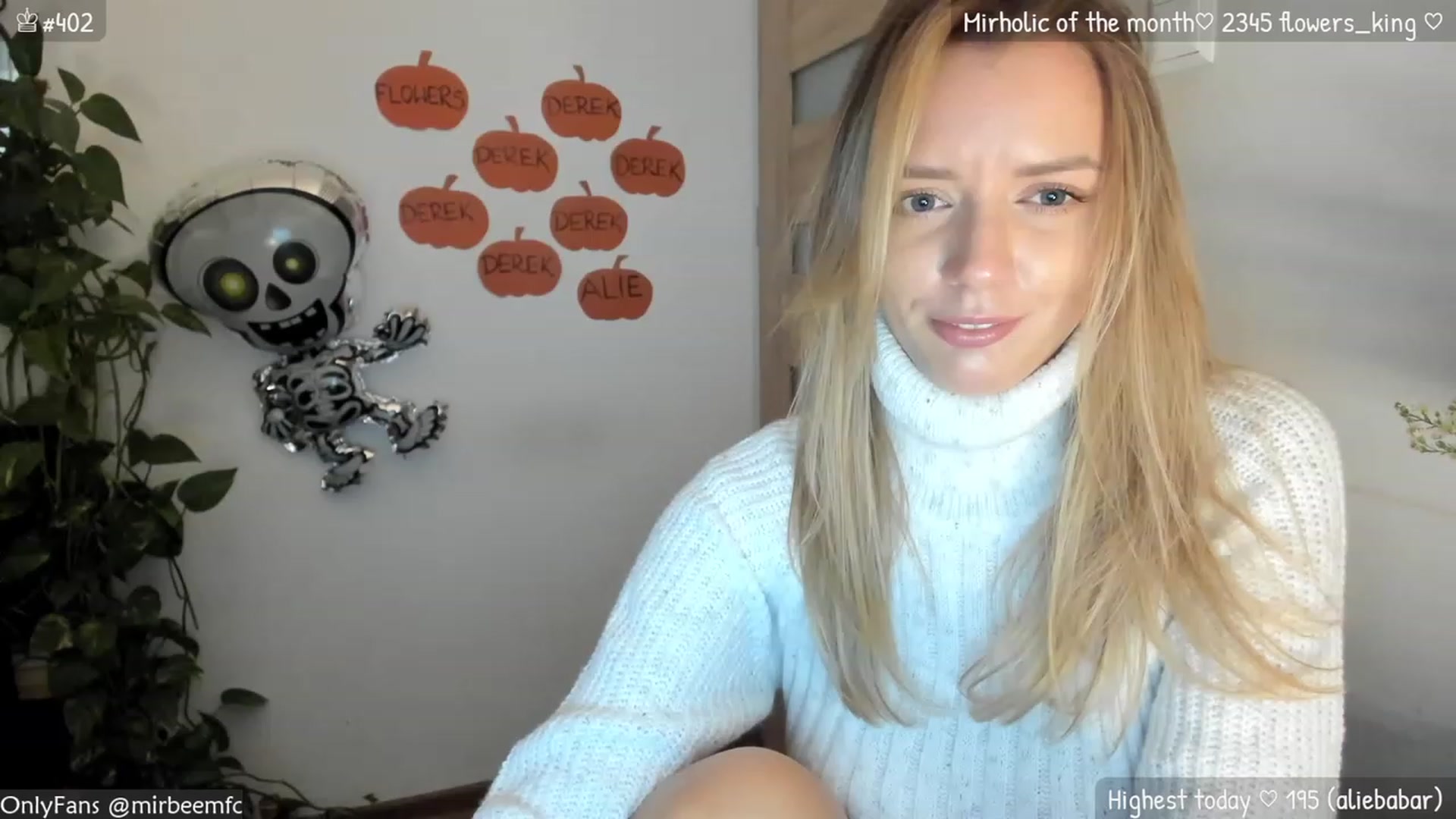 Gallery image thumbnail from MirBee's myfreecams stream on, 10/05/2023, 15:18 image 12 of 20