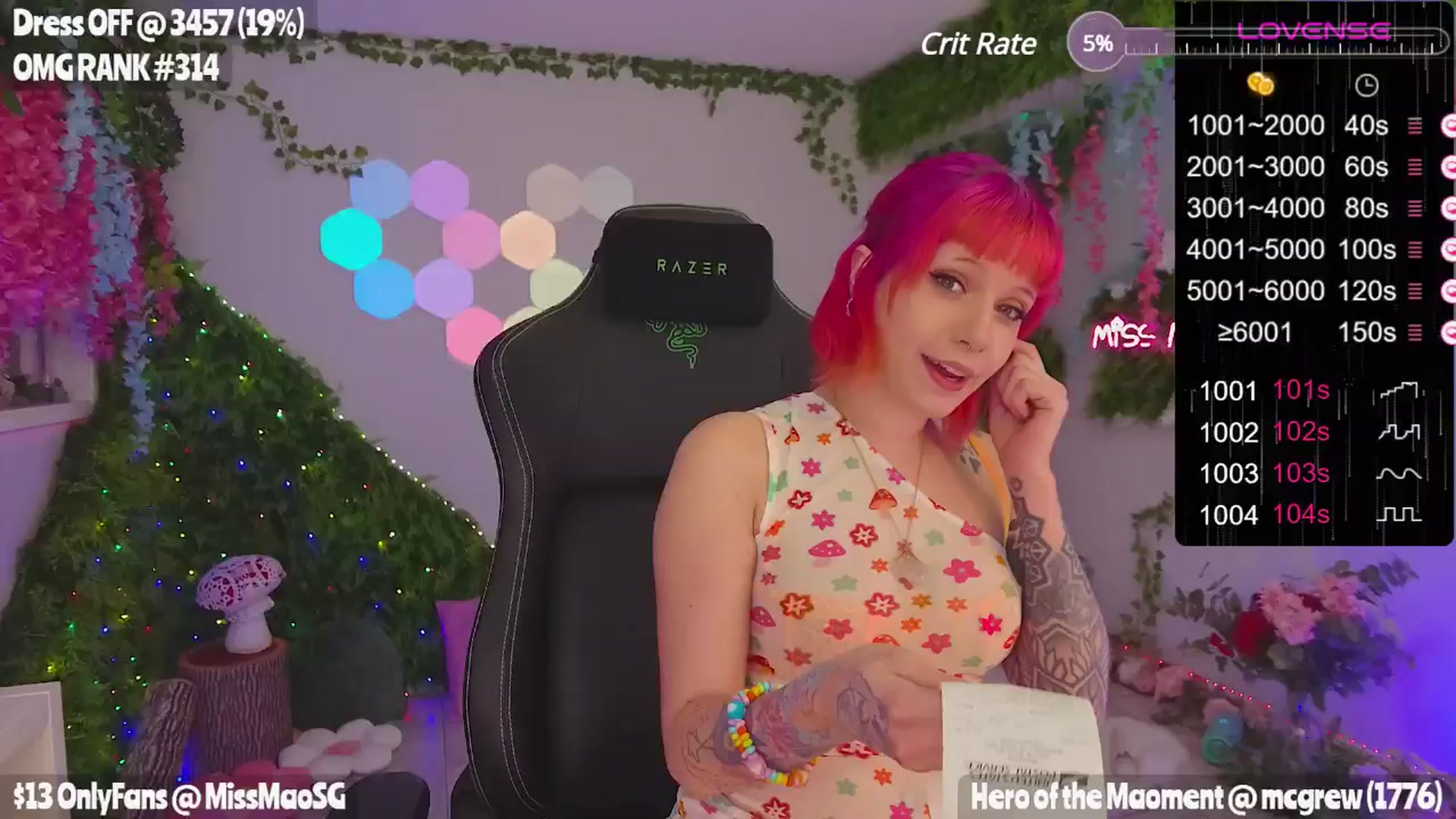 Gallery image thumbnail from MissMao's myfreecams stream on, 05/10/2024, 05:42 image 5 of 20
