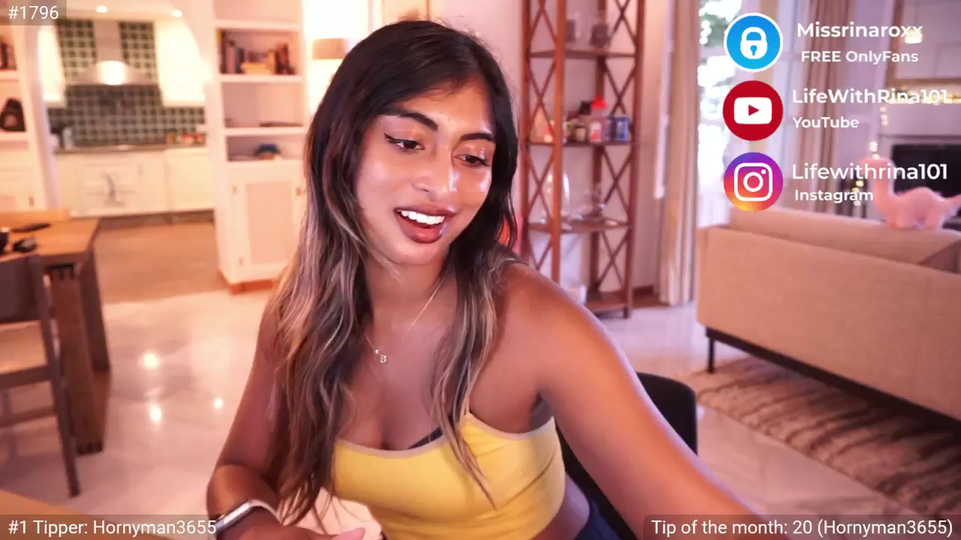 Gallery image thumbnail from Missrinaroxx's myfreecams stream on, 05/01/2025, 20:44 image 2 of 20