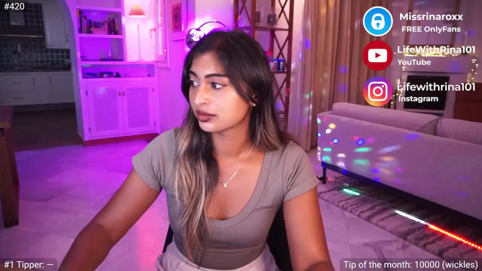 Gallery image thumbnail from Missrinaroxx's myfreecams stream on, 05/08/2025, 20:34 image 2 of 20