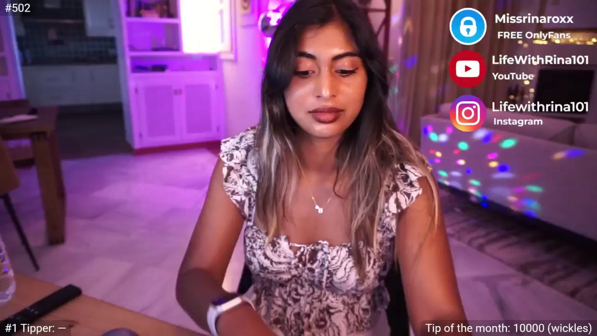 Gallery image thumbnail from Missrinaroxx's myfreecams stream on, 05/20/2025, 18:10 image 9 of 20
