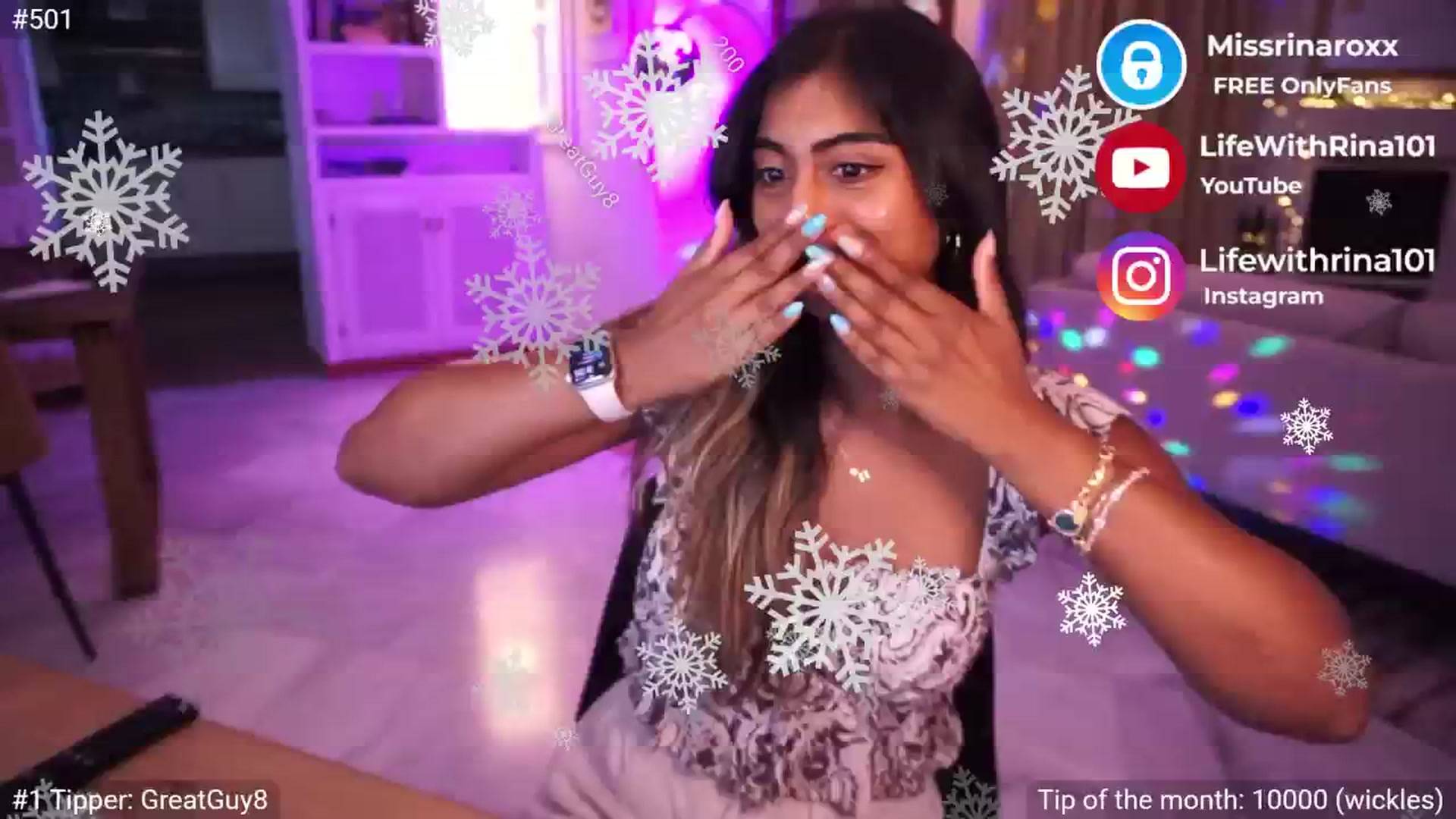 Gallery image thumbnail from Missrinaroxx's myfreecams stream on, 05/20/2025, 19:07 image 1 of 20