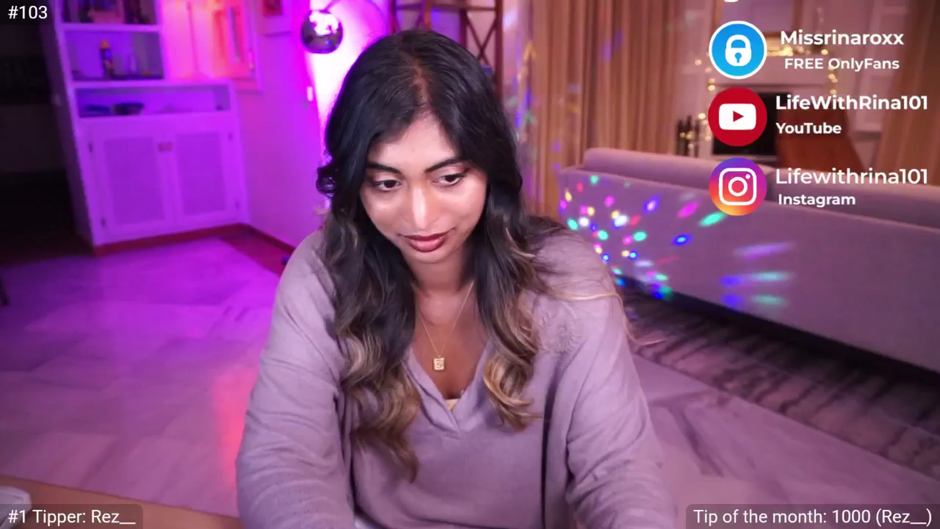 Gallery image thumbnail from Missrinaroxx's myfreecams stream on, 06/01/2025, 20:11 image 17 of 20