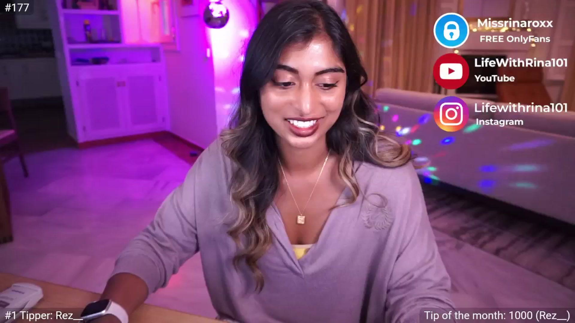 Gallery image thumbnail from Missrinaroxx's myfreecams stream on, 06/01/2025, 20:11 image 7 of 20