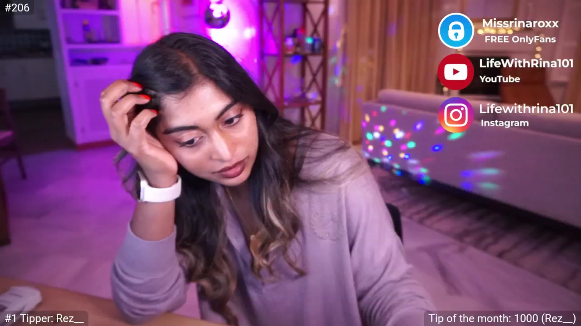 Gallery image thumbnail from Missrinaroxx's myfreecams stream on, 06/01/2025, 20:11 image 5 of 20