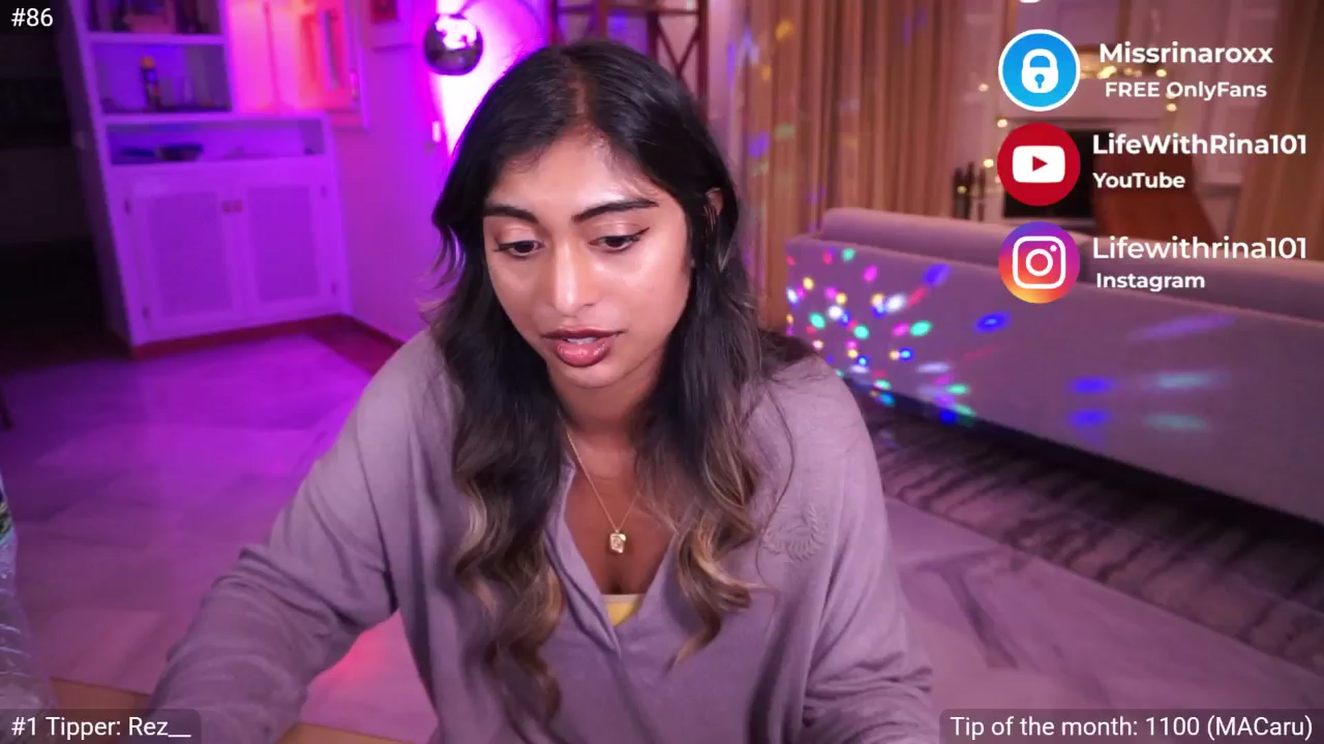 Gallery image thumbnail from Missrinaroxx's myfreecams stream on, 06/01/2025, 20:11 image 19 of 20