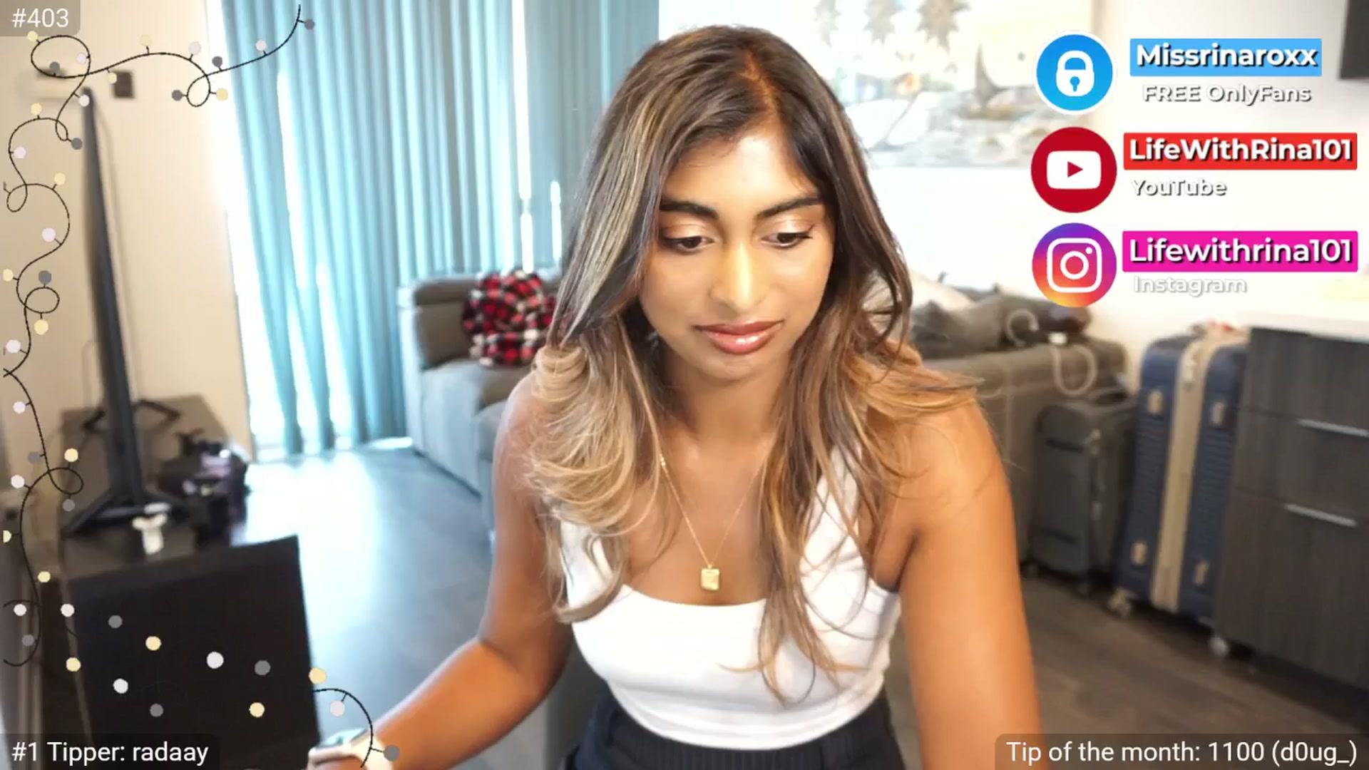 Gallery image thumbnail from Missrinaroxx's myfreecams stream on, 07/05/2025, 22:53 image 4 of 20