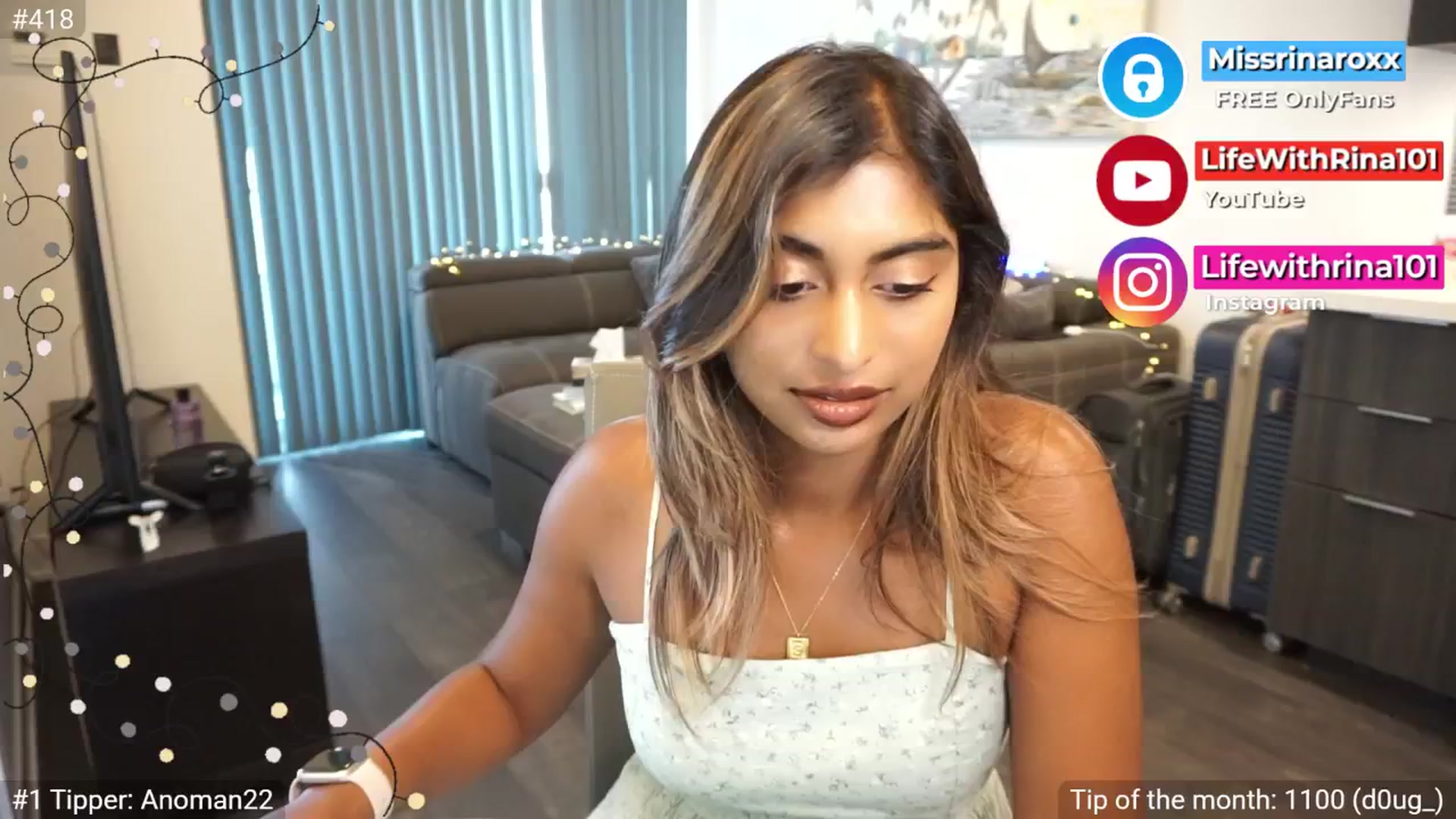 Gallery image thumbnail from Missrinaroxx's myfreecams stream on, 07/06/2025, 23:04 image 6 of 20
