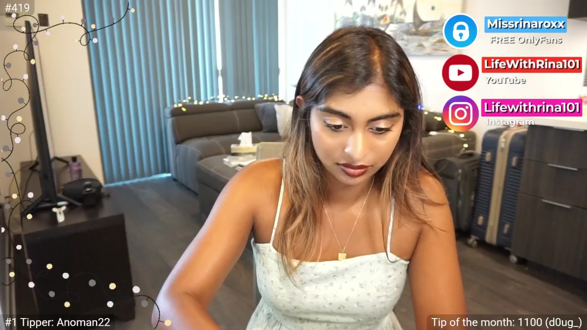 Gallery image thumbnail from Missrinaroxx's myfreecams stream on, 07/06/2025, 23:04 image 19 of 20