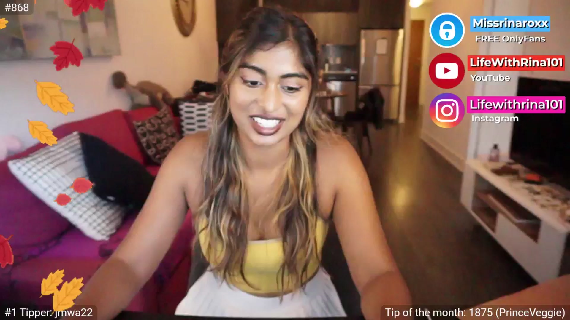 Gallery image thumbnail from Missrinaroxx's myfreecams stream on, 09/16/2025, 23:03 image 6 of 20