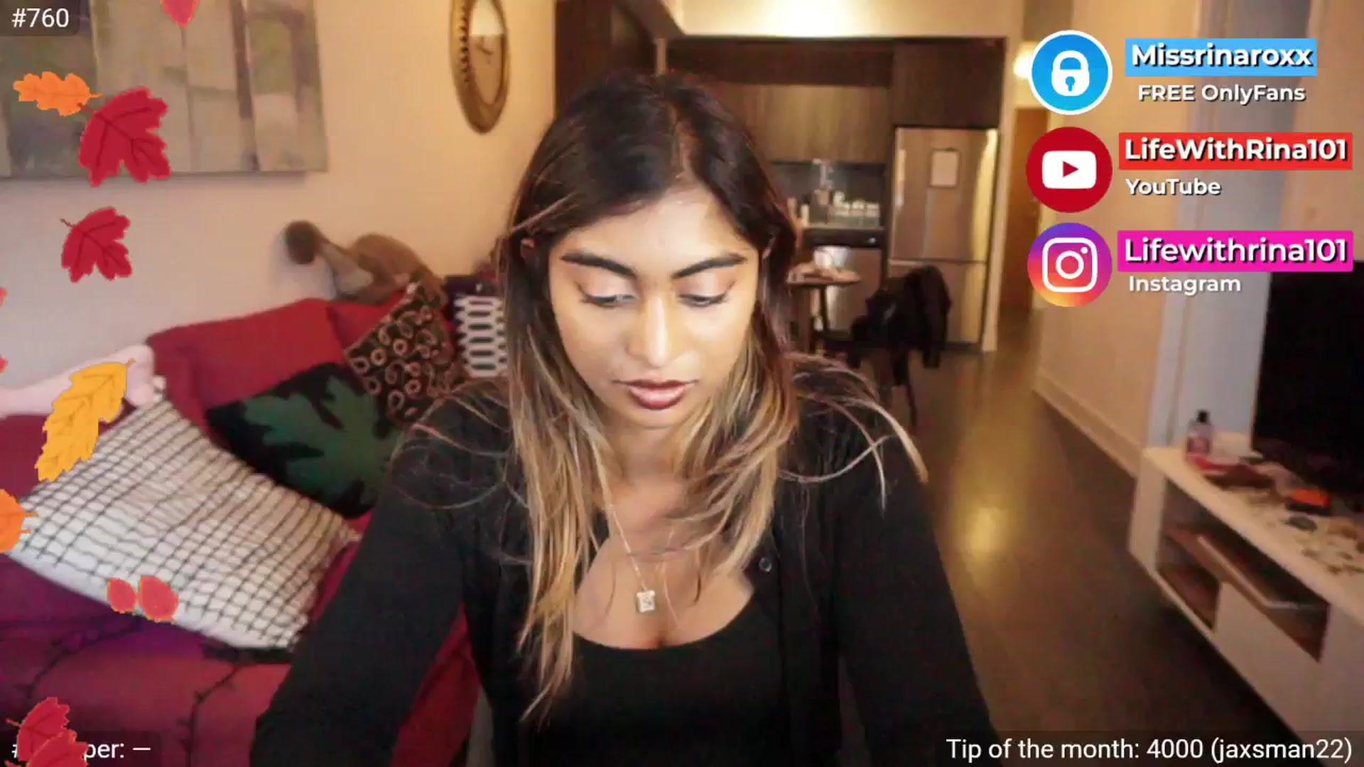 Gallery image thumbnail from Missrinaroxx's myfreecams stream on, 09/21/2025, 23:03 image 6 of 20
