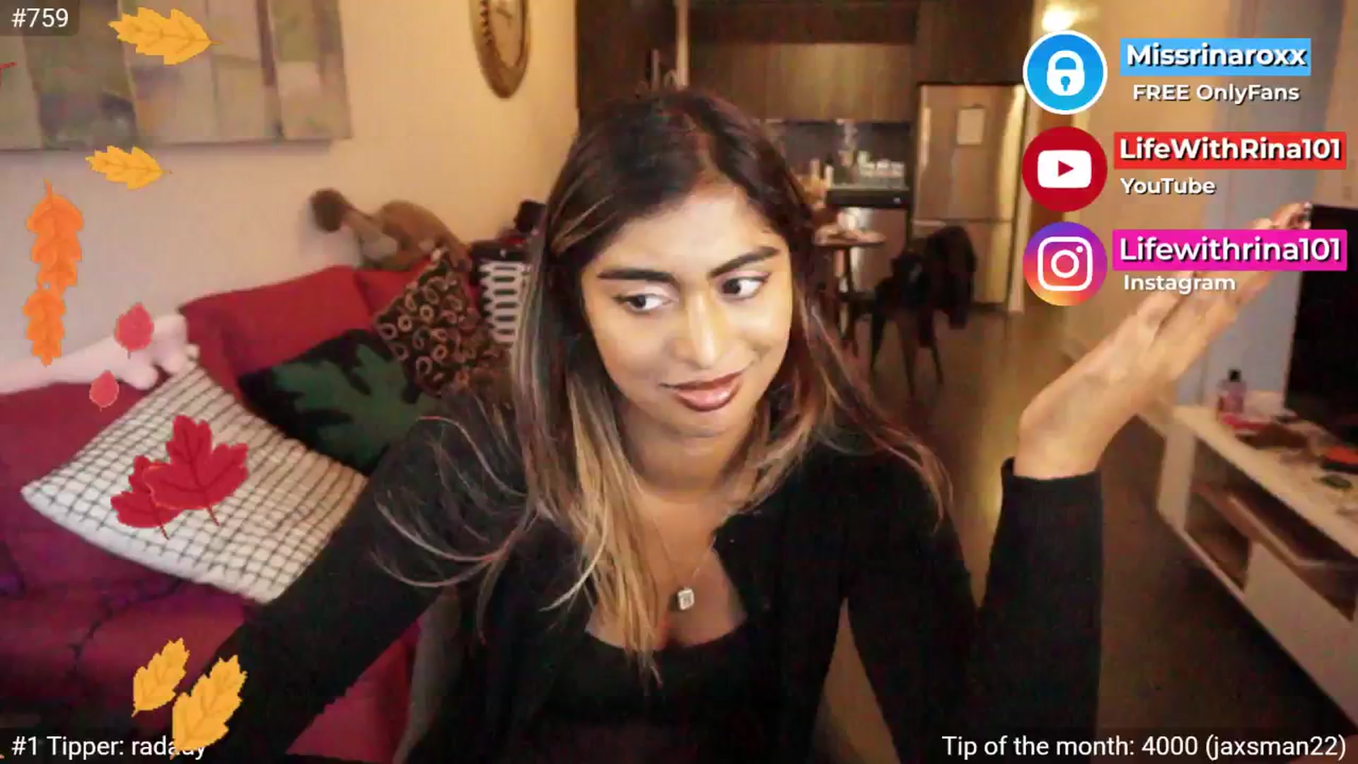 Gallery image thumbnail from Missrinaroxx's myfreecams stream on, 09/21/2025, 23:03 image 14 of 20