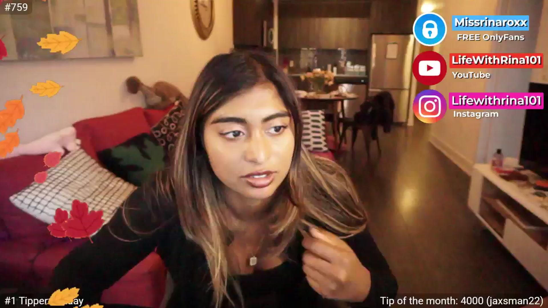 Gallery image thumbnail from Missrinaroxx's myfreecams stream on, 09/21/2025, 23:03 image 16 of 20