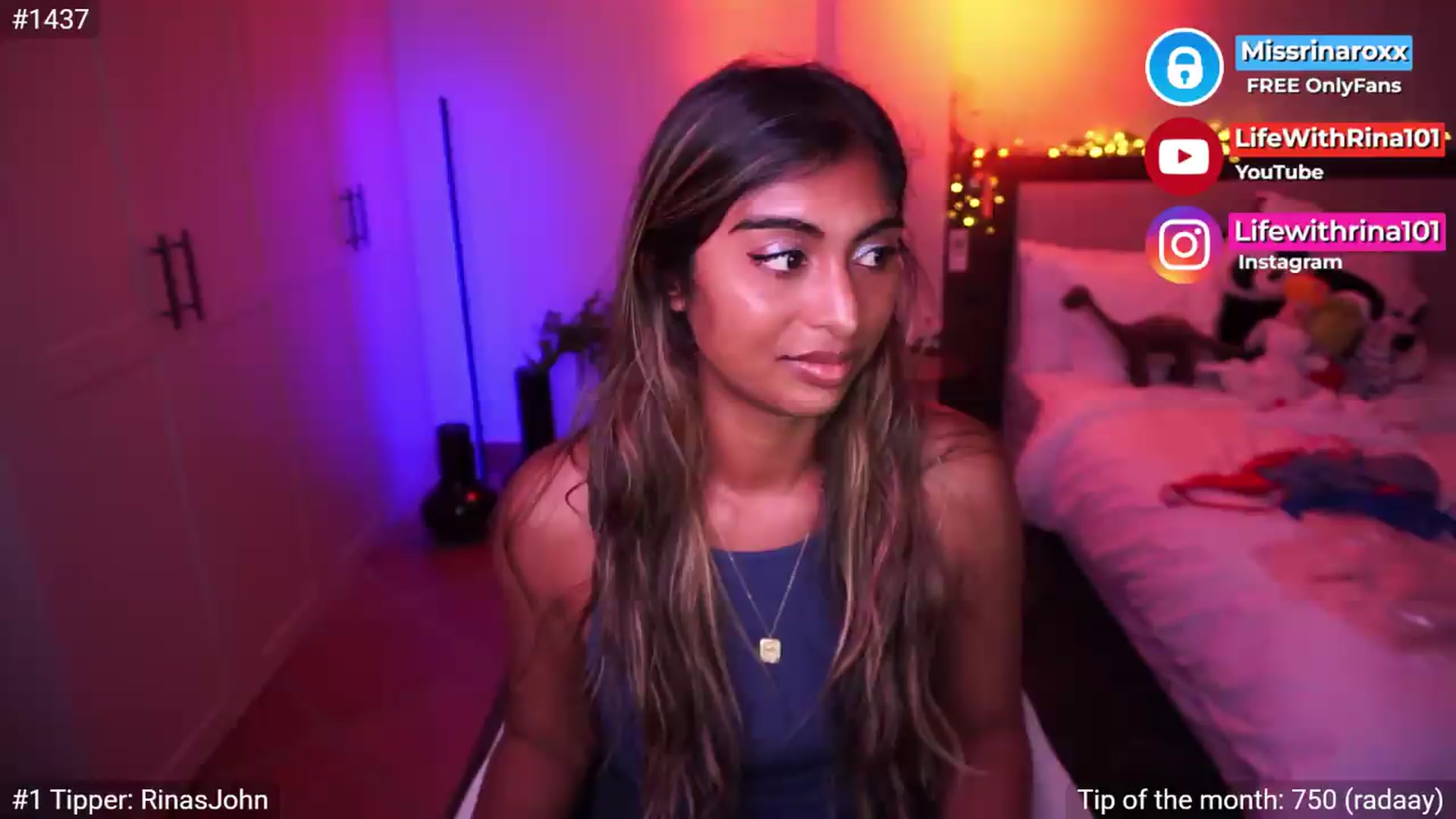 Gallery image thumbnail from Missrinaroxx's myfreecams stream on, 05/13/2026, 20:38 image 13 of 20