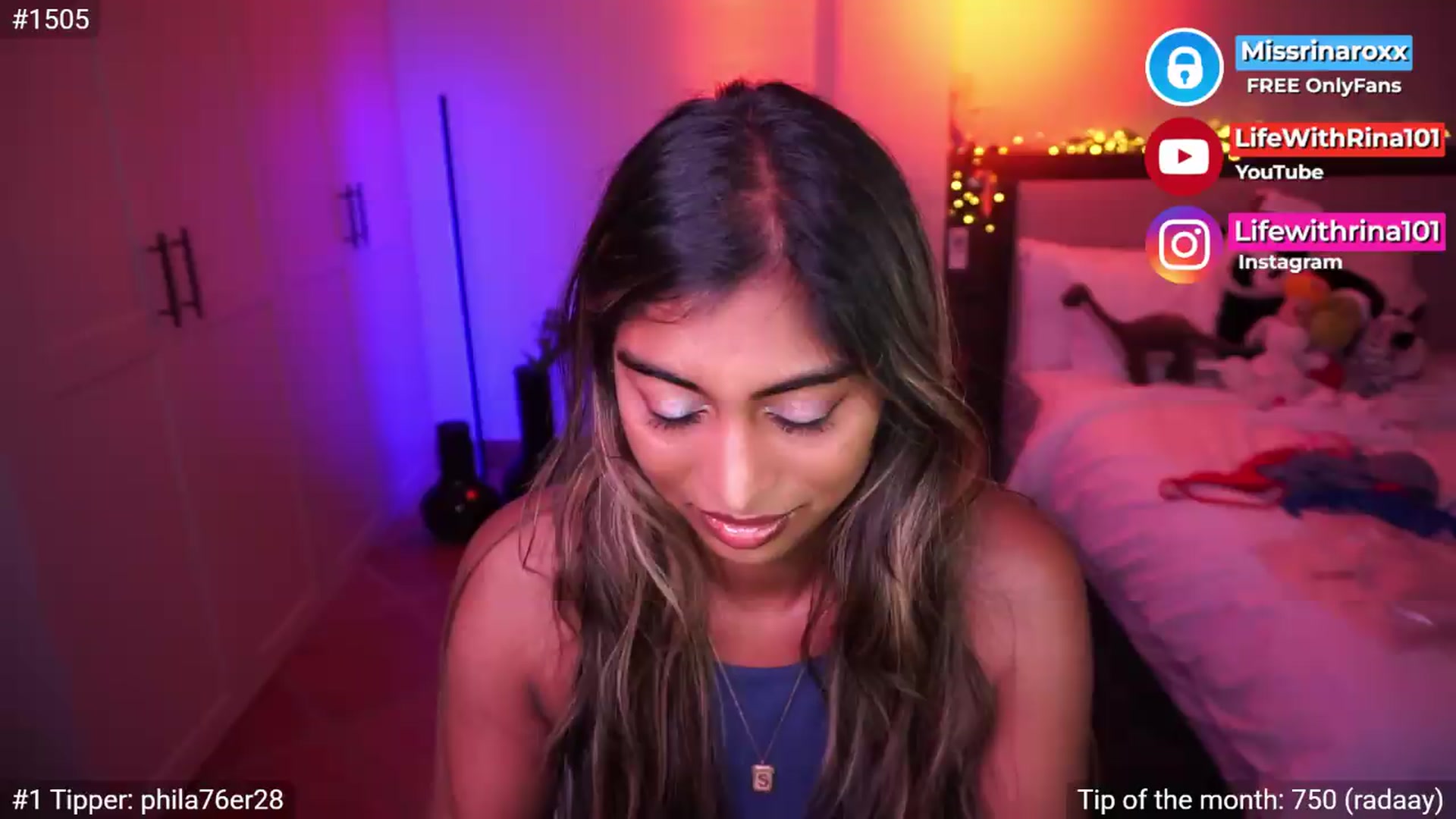 Gallery image thumbnail from Missrinaroxx's myfreecams stream on, 05/13/2026, 20:38 image 1 of 20
