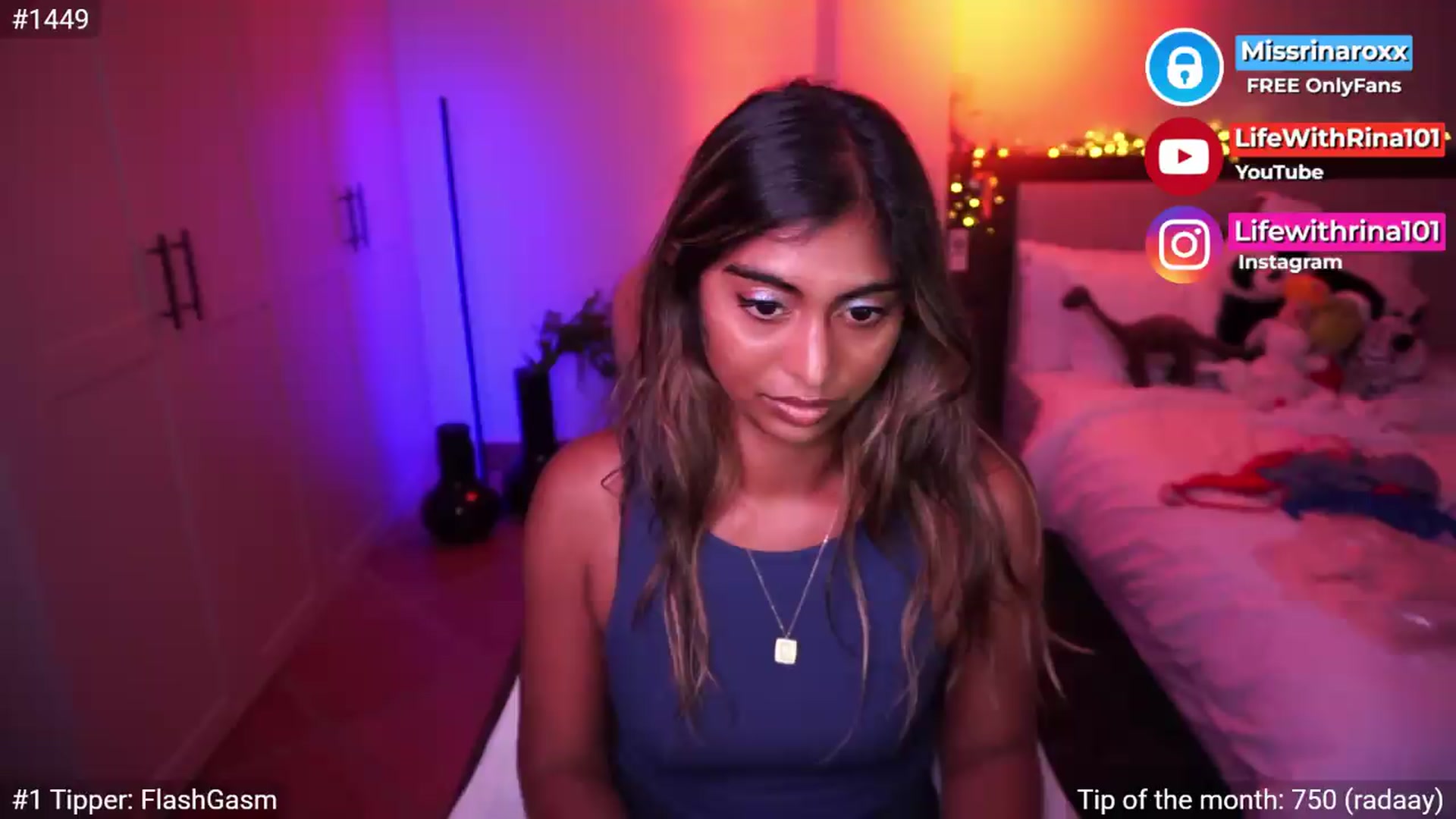 Gallery image thumbnail from Missrinaroxx's myfreecams stream on, 05/13/2026, 20:38 image 12 of 20