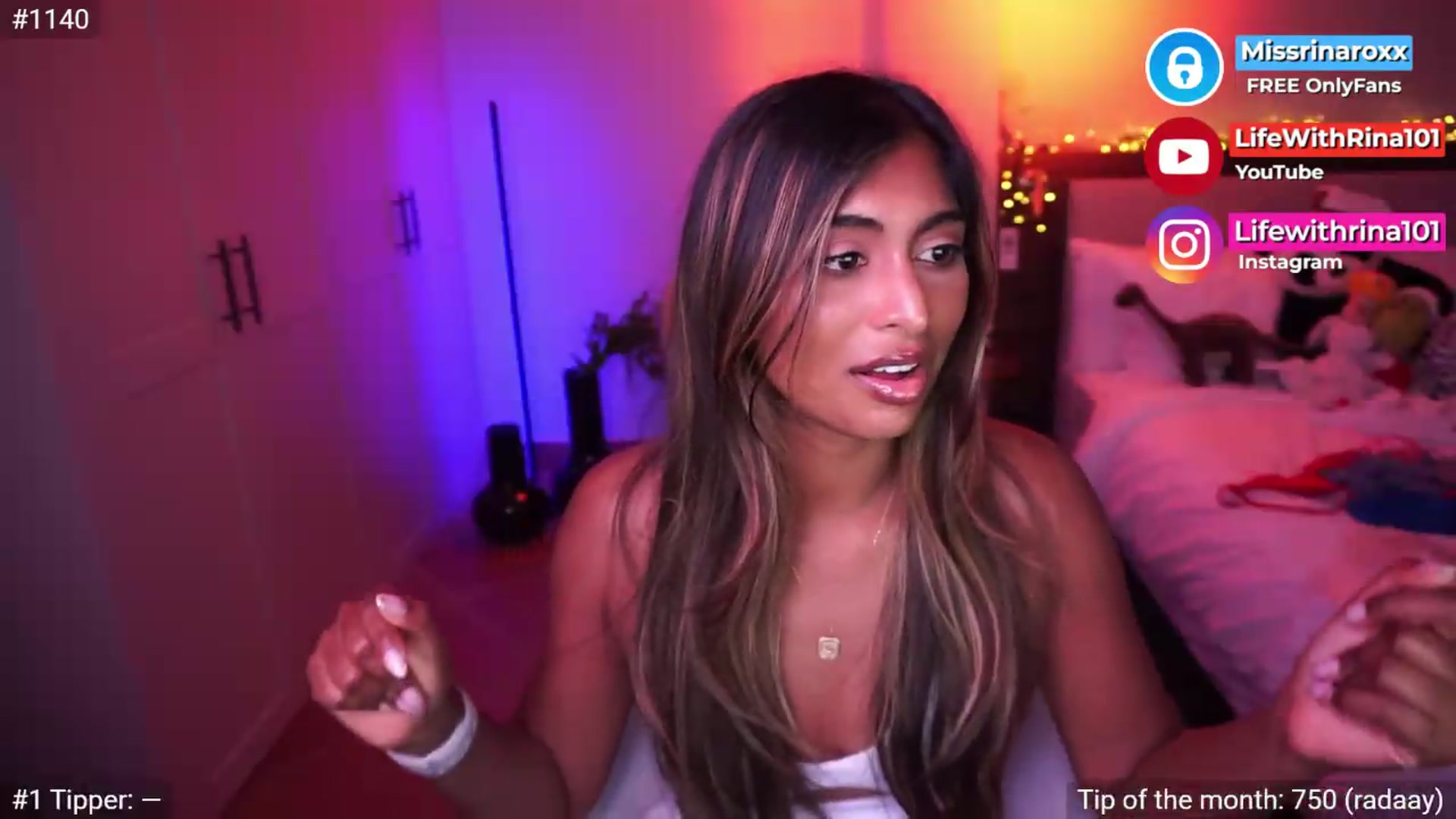 Gallery image thumbnail from Missrinaroxx's myfreecams stream on, 05/14/2026, 20:18 image 8 of 20
