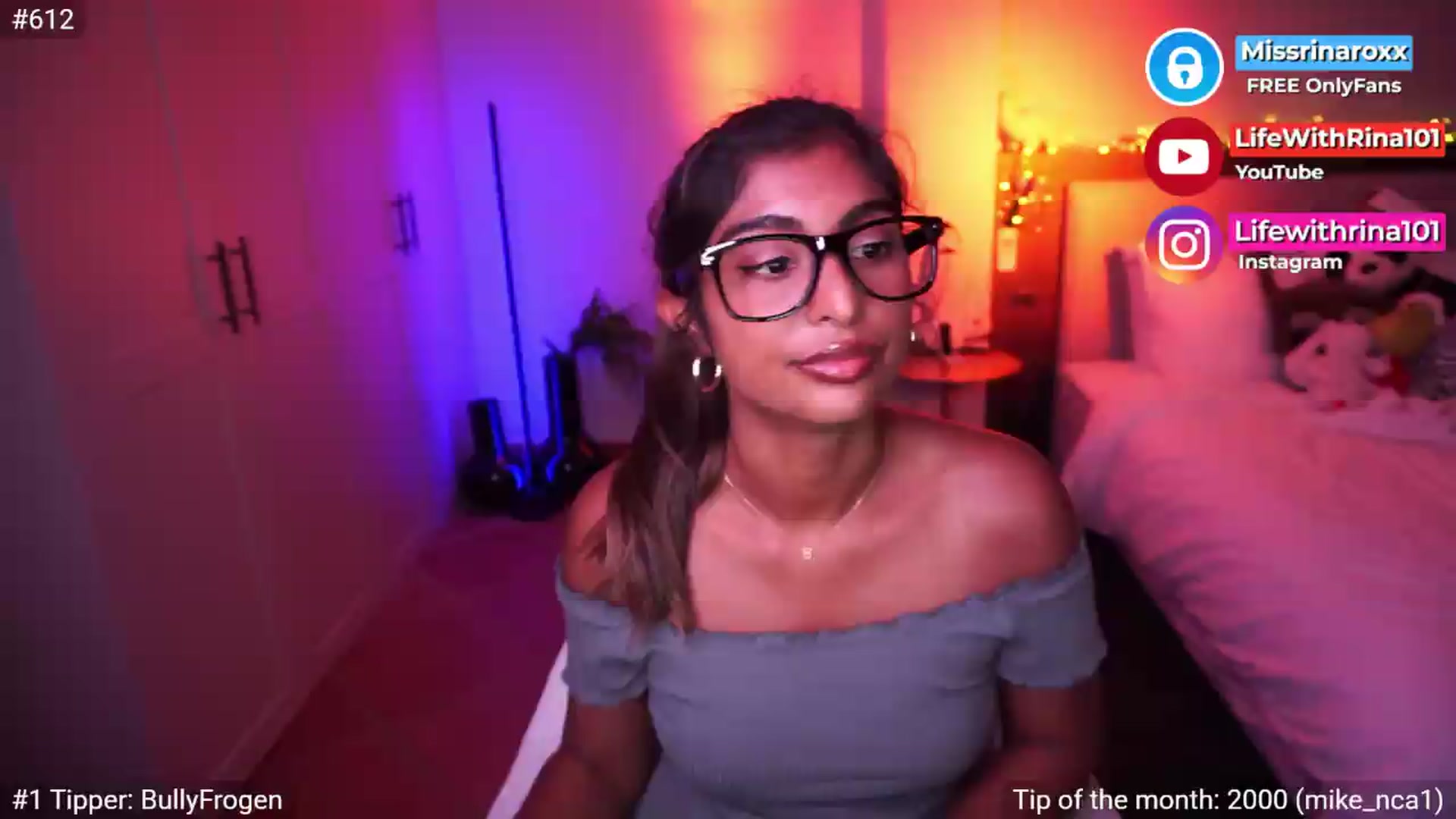 Gallery image thumbnail from Missrinaroxx's myfreecams stream on, 05/18/2026, 19:32 image 9 of 20