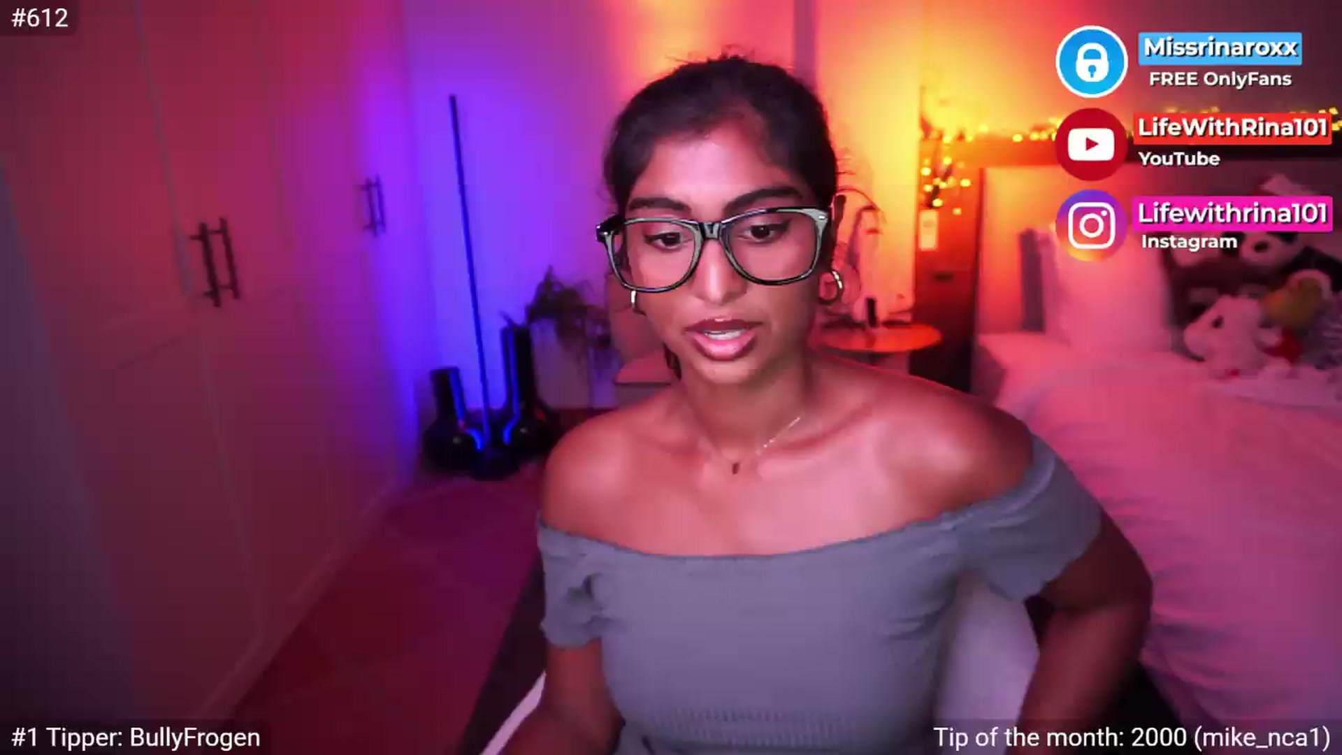 Gallery image thumbnail from Missrinaroxx's myfreecams stream on, 05/18/2026, 19:32 image 12 of 20