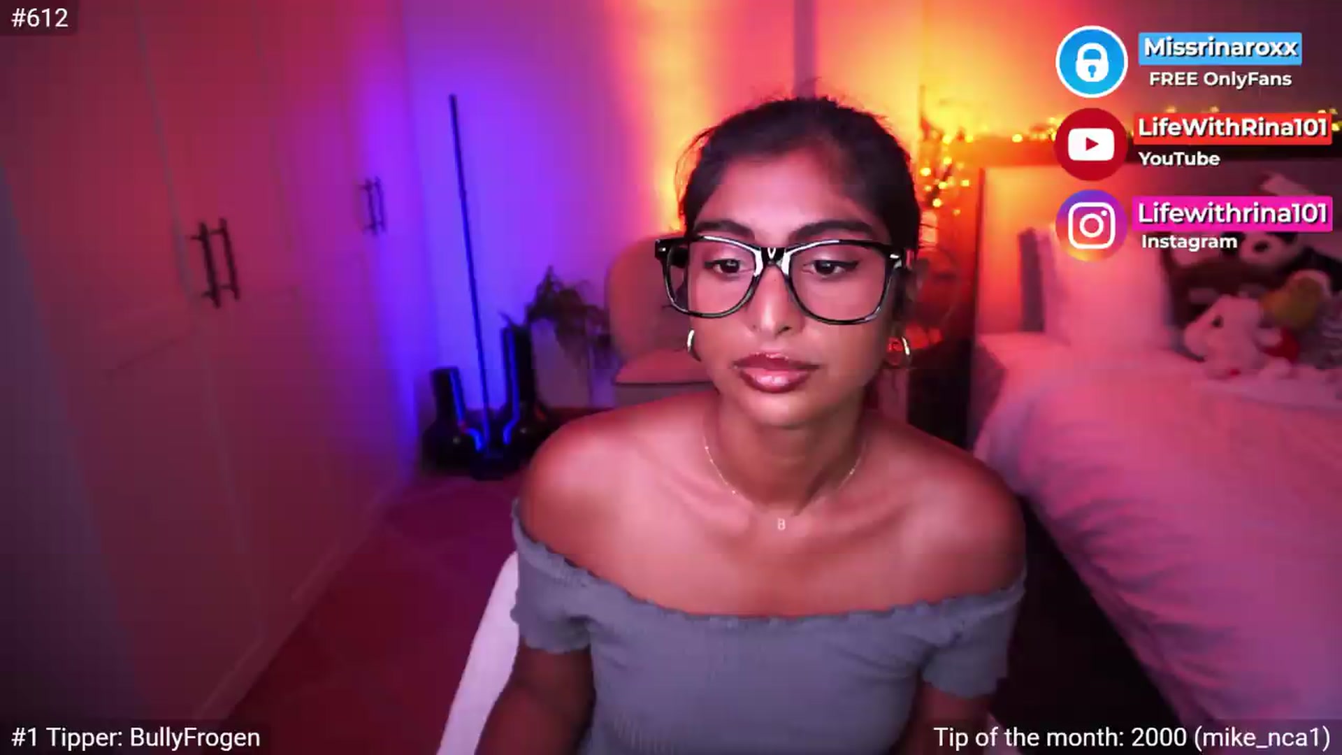 Gallery image thumbnail from Missrinaroxx's myfreecams stream on, 05/18/2026, 19:32 image 2 of 20