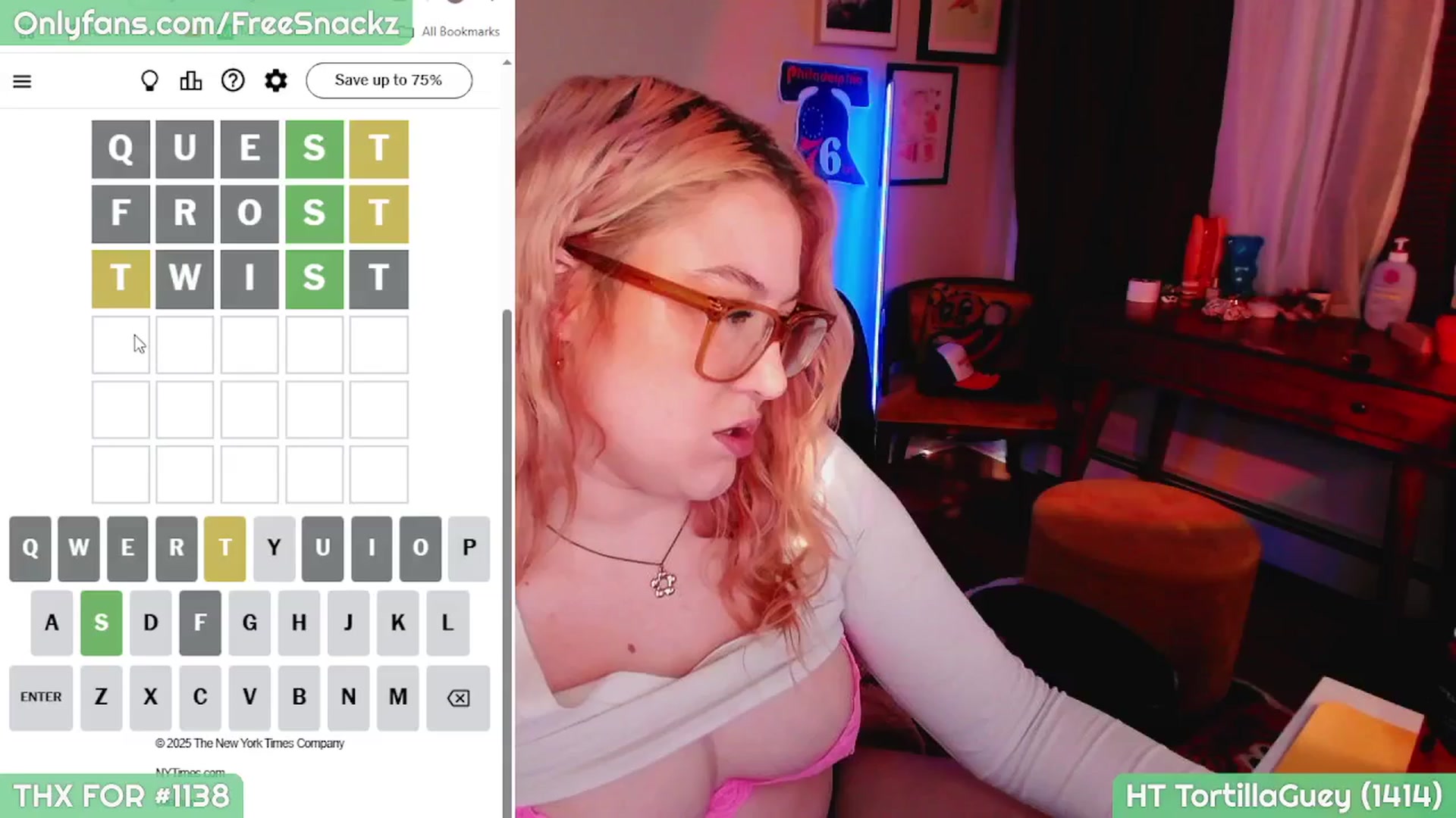 Gallery image thumbnail from MollySnacks's myfreecams stream on, 05/03/2025, 21:48 image 18 of 20