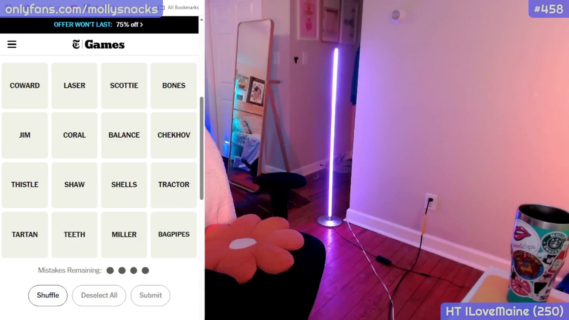 Gallery image thumbnail from MollySnacks's myfreecams stream on, 02/25/2026, 03:44 image 16 of 20