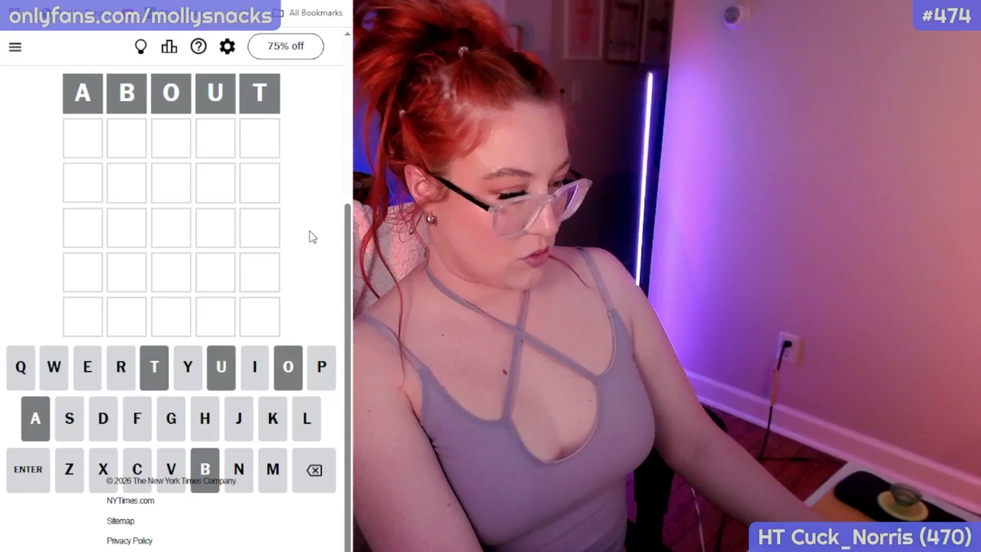 Gallery image thumbnail from MollySnacks's myfreecams stream on, 02/26/2026, 05:17 image 8 of 20